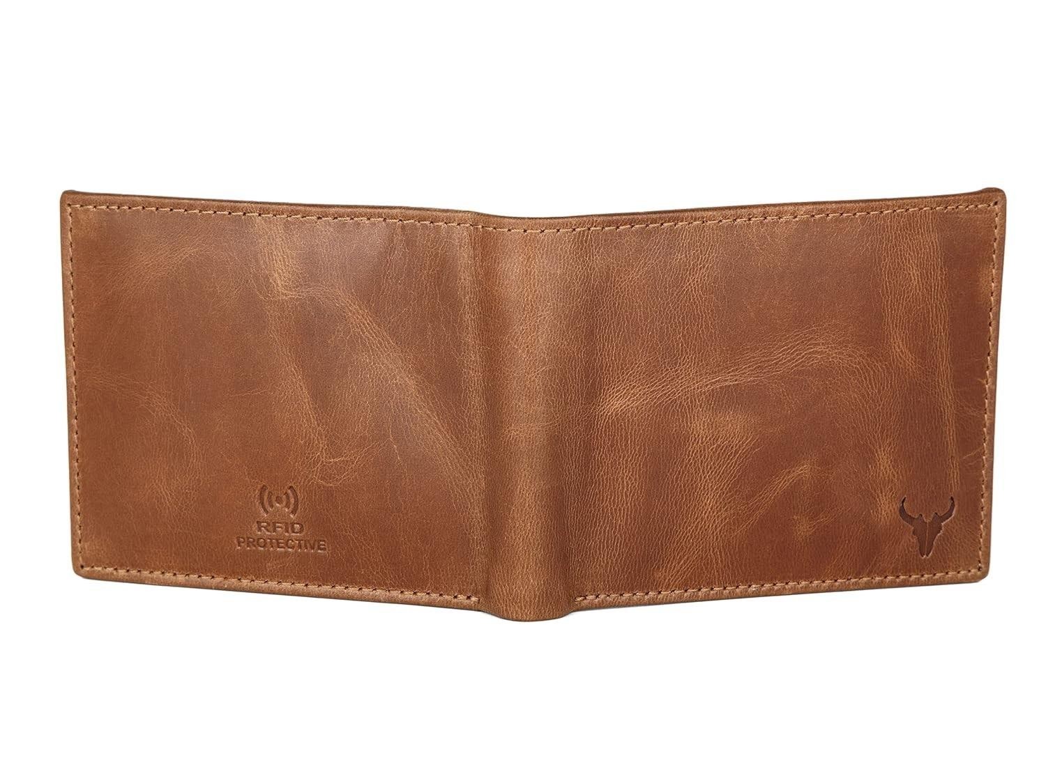 NAPA HIDE Genuine Leather Bifold Wallets For Men RFID Blocking Men’s Wallet