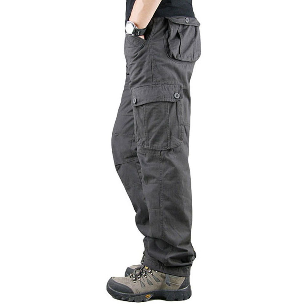 6 POCKETS Men’s Stylish Cargo Pants Tactical Trousers Casual Comfort Fit