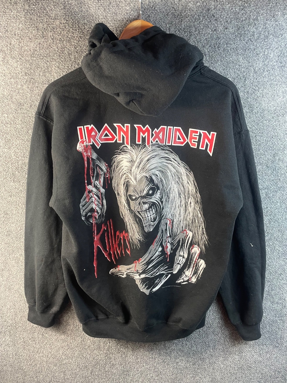 2019 Iron Maiden Killers Skeleton Hoodie Sz M Black Mens Official Merch