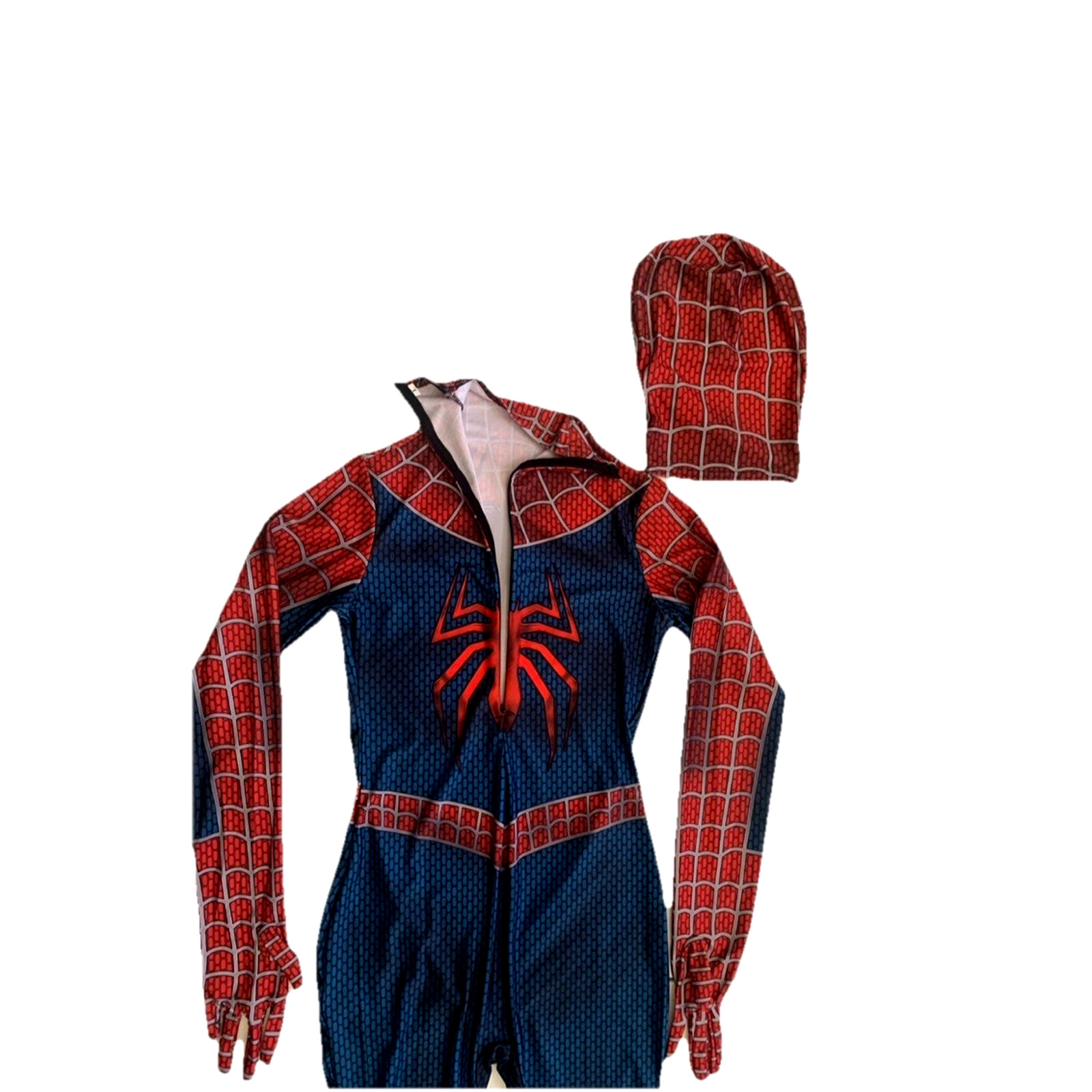 Spider-Man Size L Stretch Spandex Full Jumpsuit Adult/Kids Halloween Costume NEW