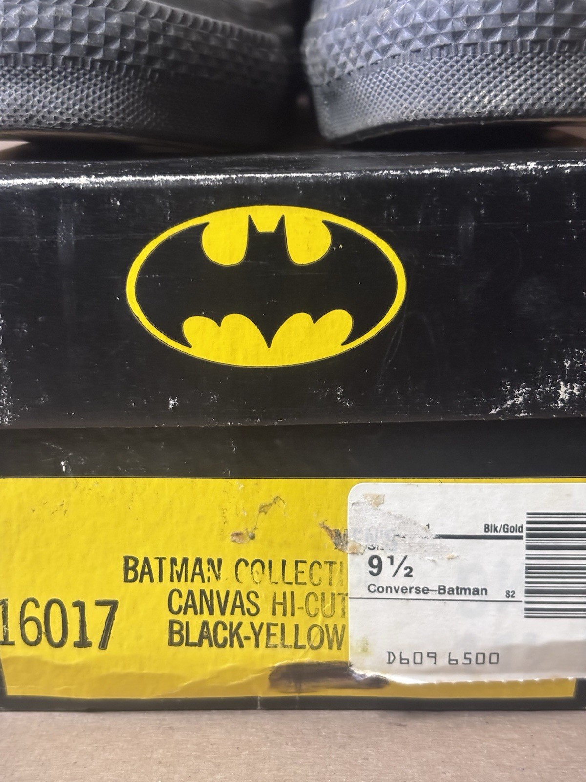 Converse Batman Collection Canvas Hi-Cut Sneakers Mens Size 9.5 Black Yellow