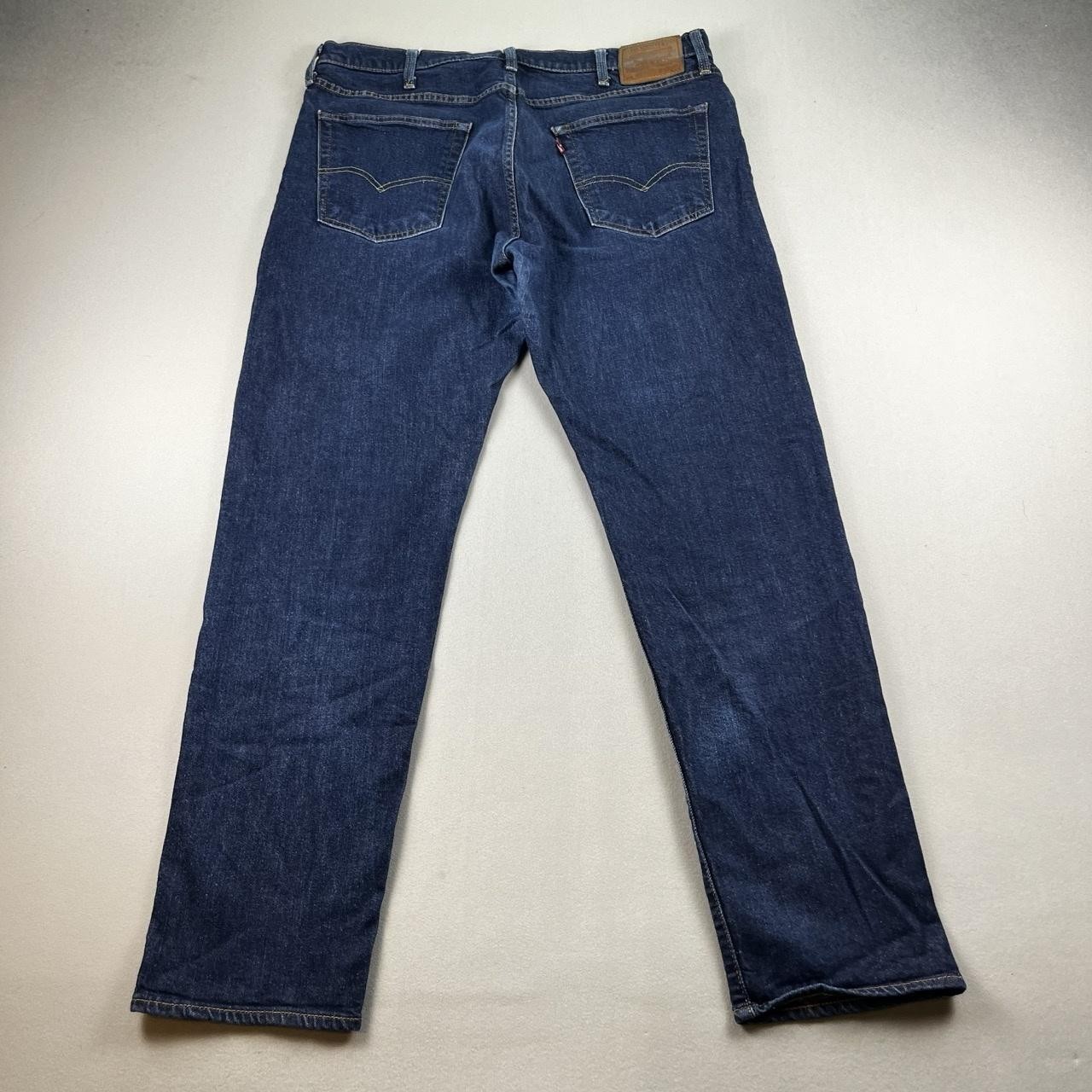 Levis 502 Jeans Mens 38×34 Blue Denim Regular Taper Dark Wash Red Tab Stretch