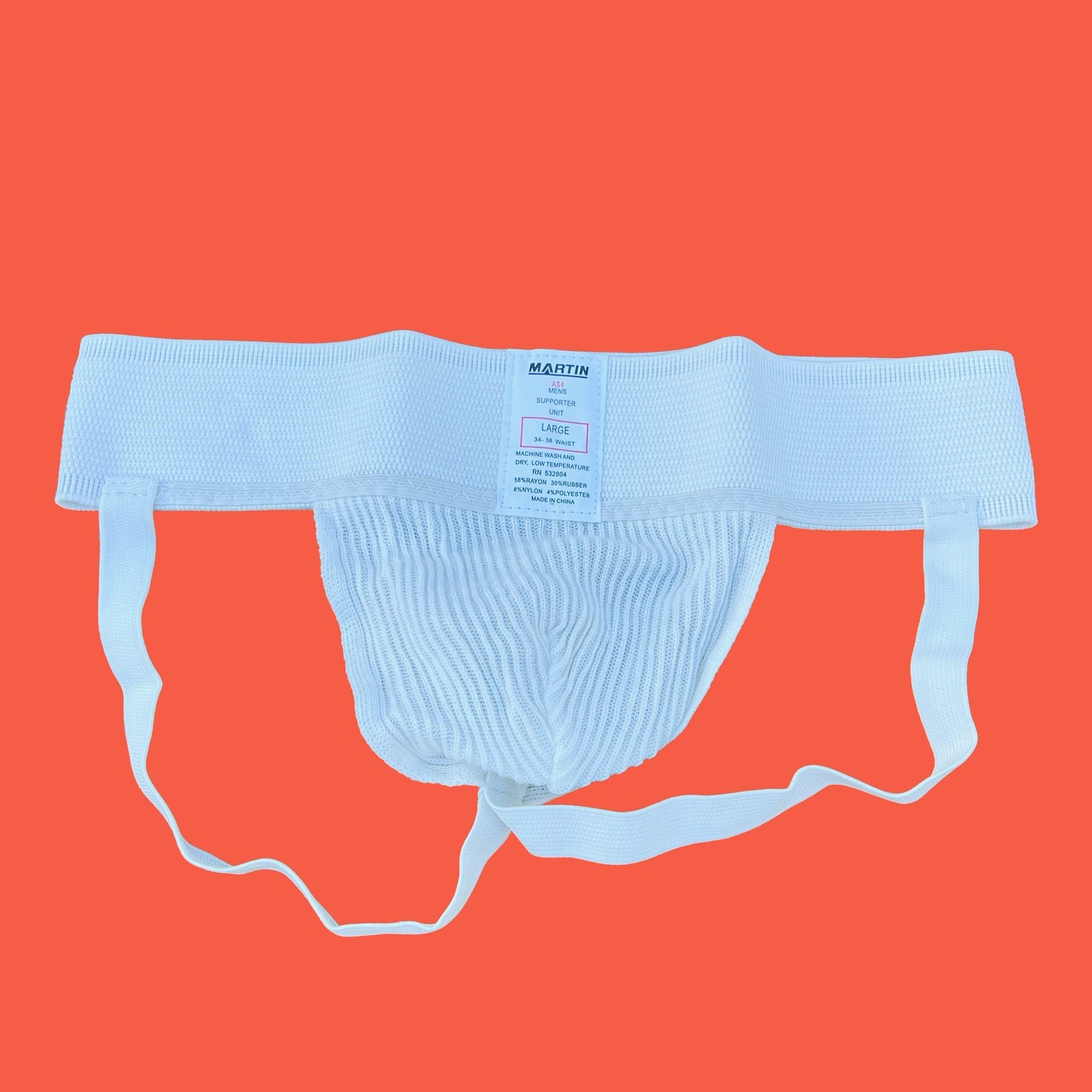 Martin sports Men white athletic supporter jock strap jockstraps size S M L XL