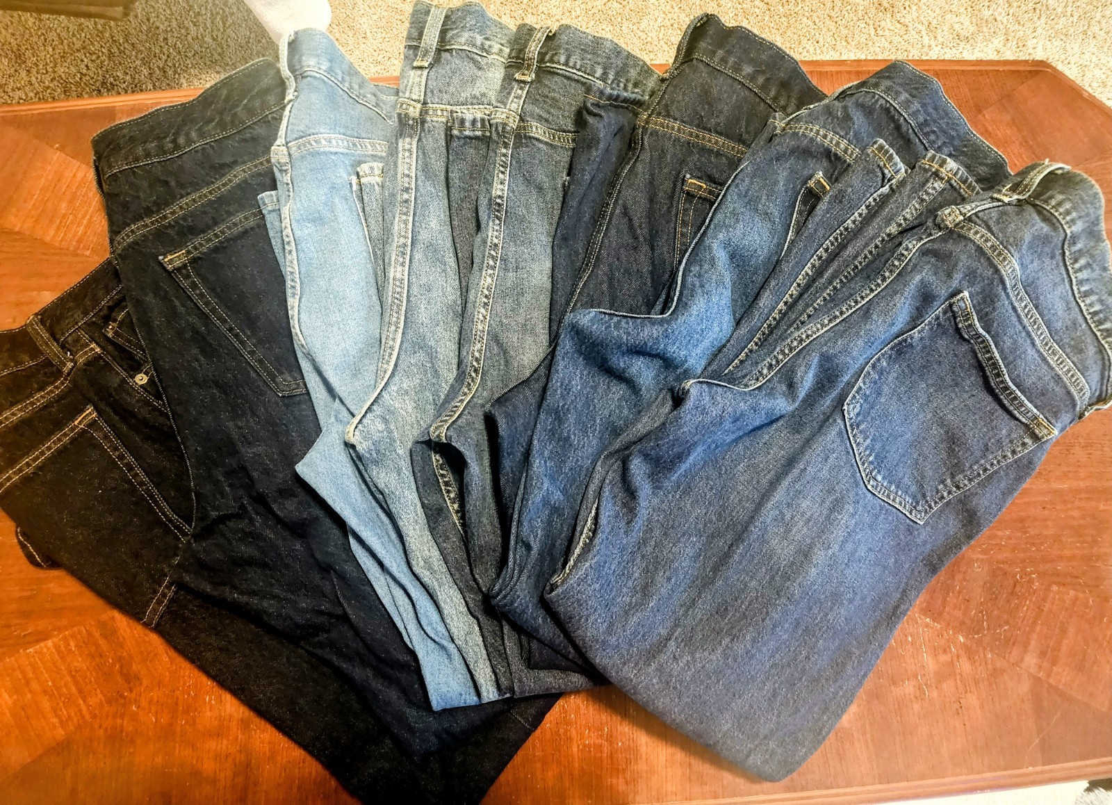 Old Navy Jeans Mens Authentic Loose Fit Straight Leg Medium Wash 36×30