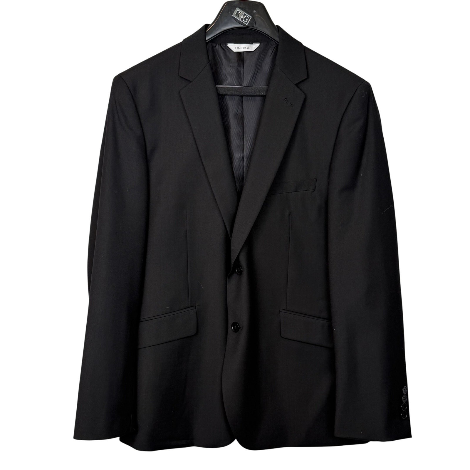 Lineage Black 2-Piece Suit 44R Jacket 38W Pants NWT