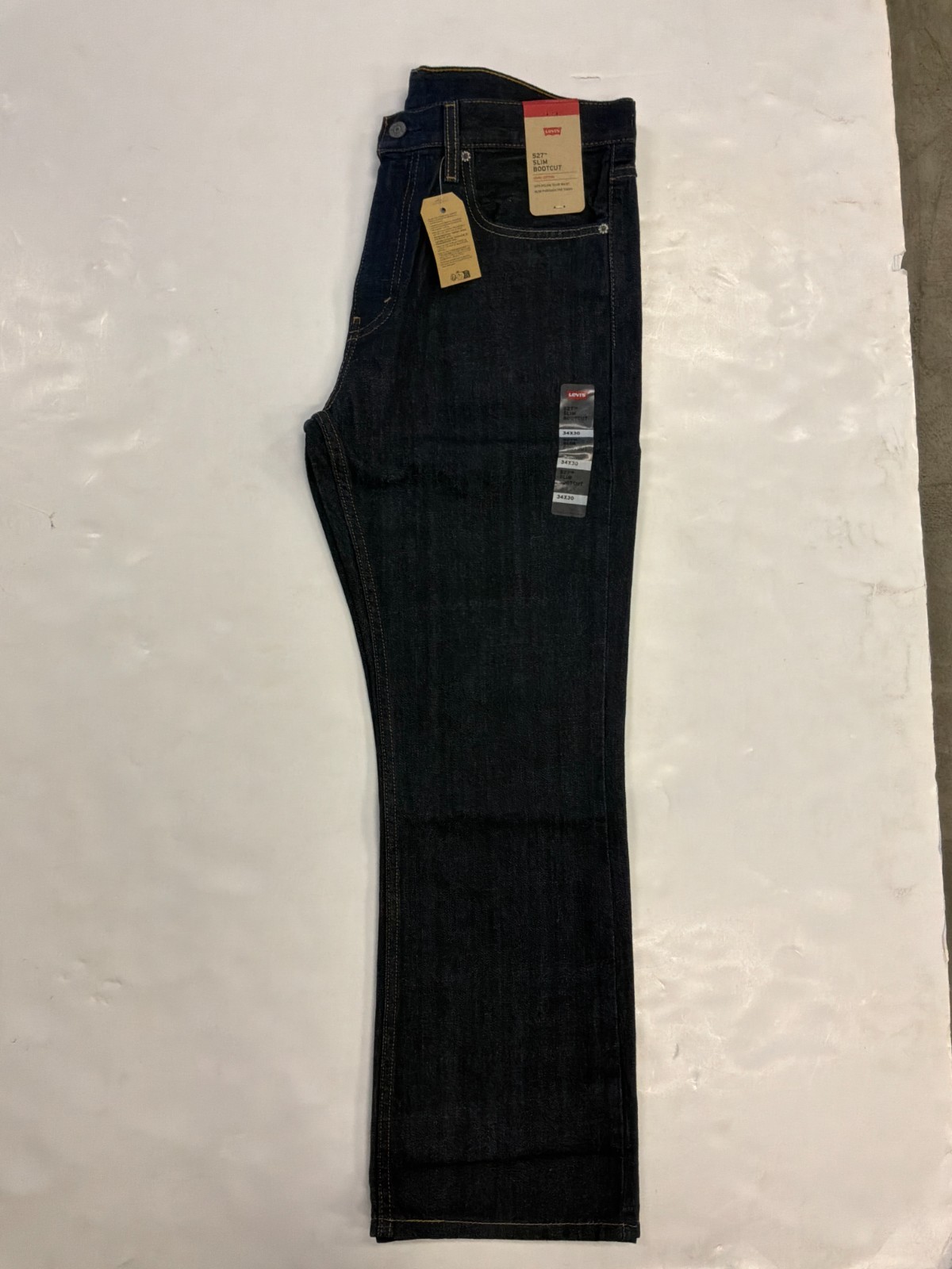 Levis 527 Slim Bootcut Jeans 34×30 Dark Blue Denim Western Cowboy Pants