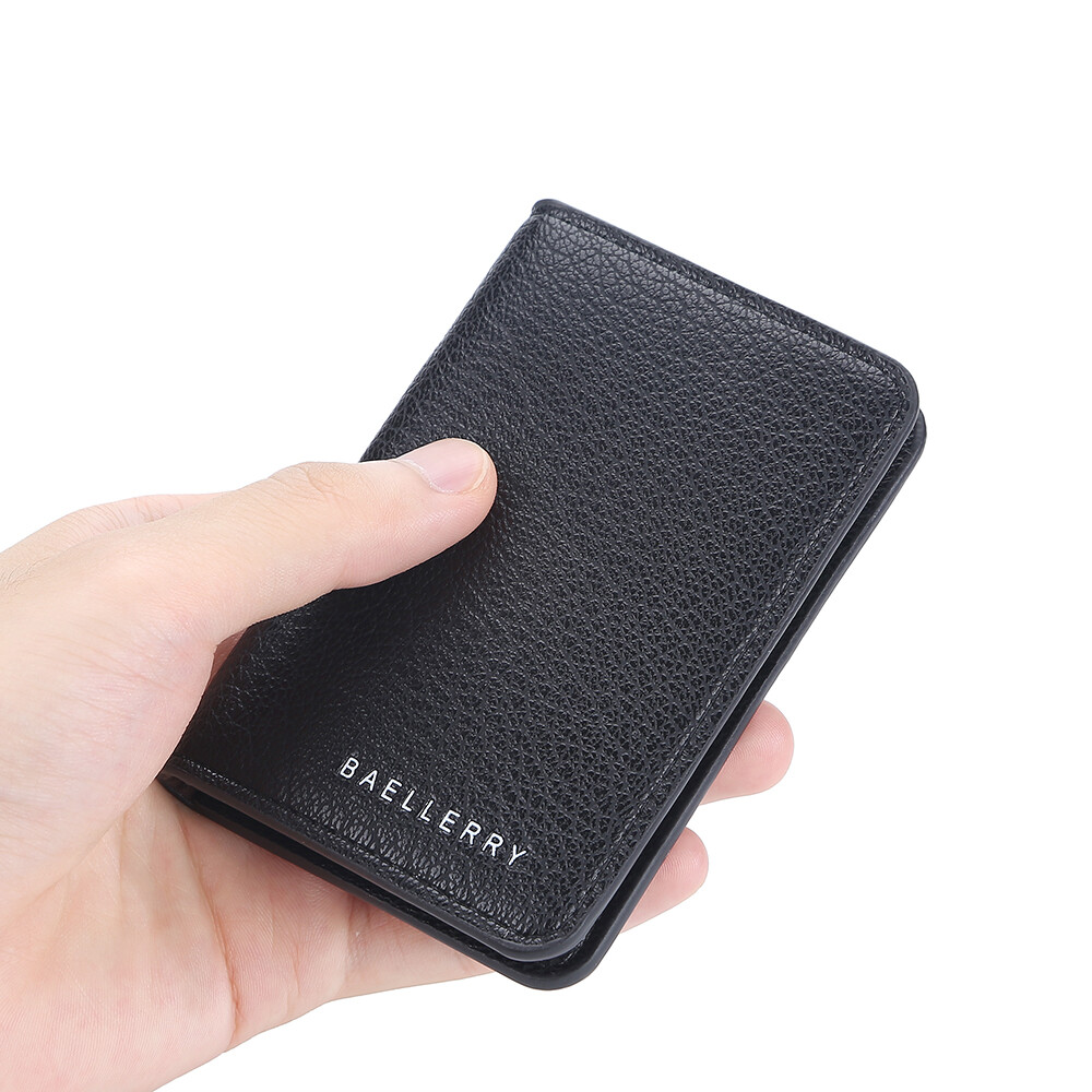 Men’s Leather Small Wallet Foldable Purse Credit Card Holder Pocket Purse Gift