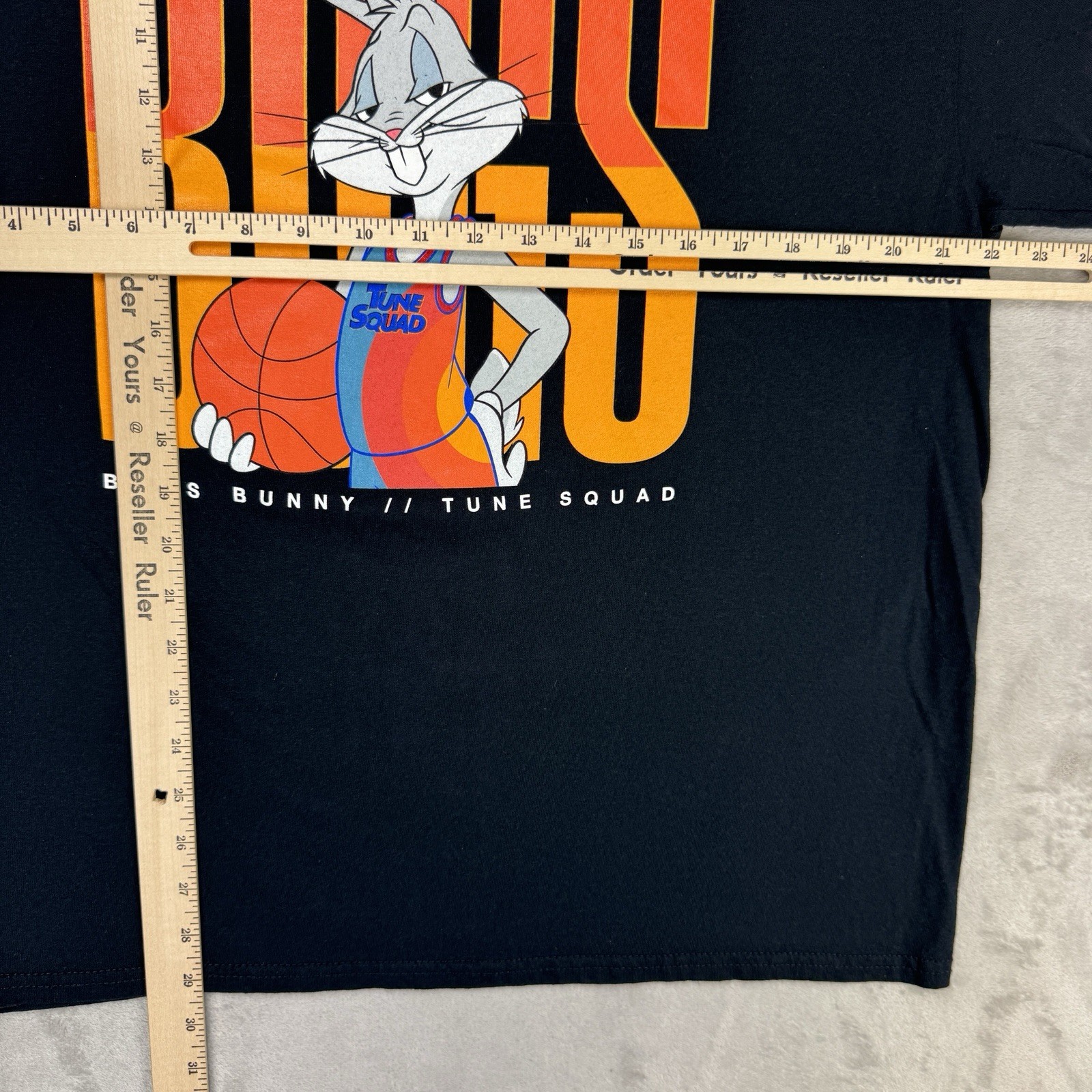 XL Space Jam Tune Squad All Over Print Tee Mens Taz Marvin Looney Tunes Bugs