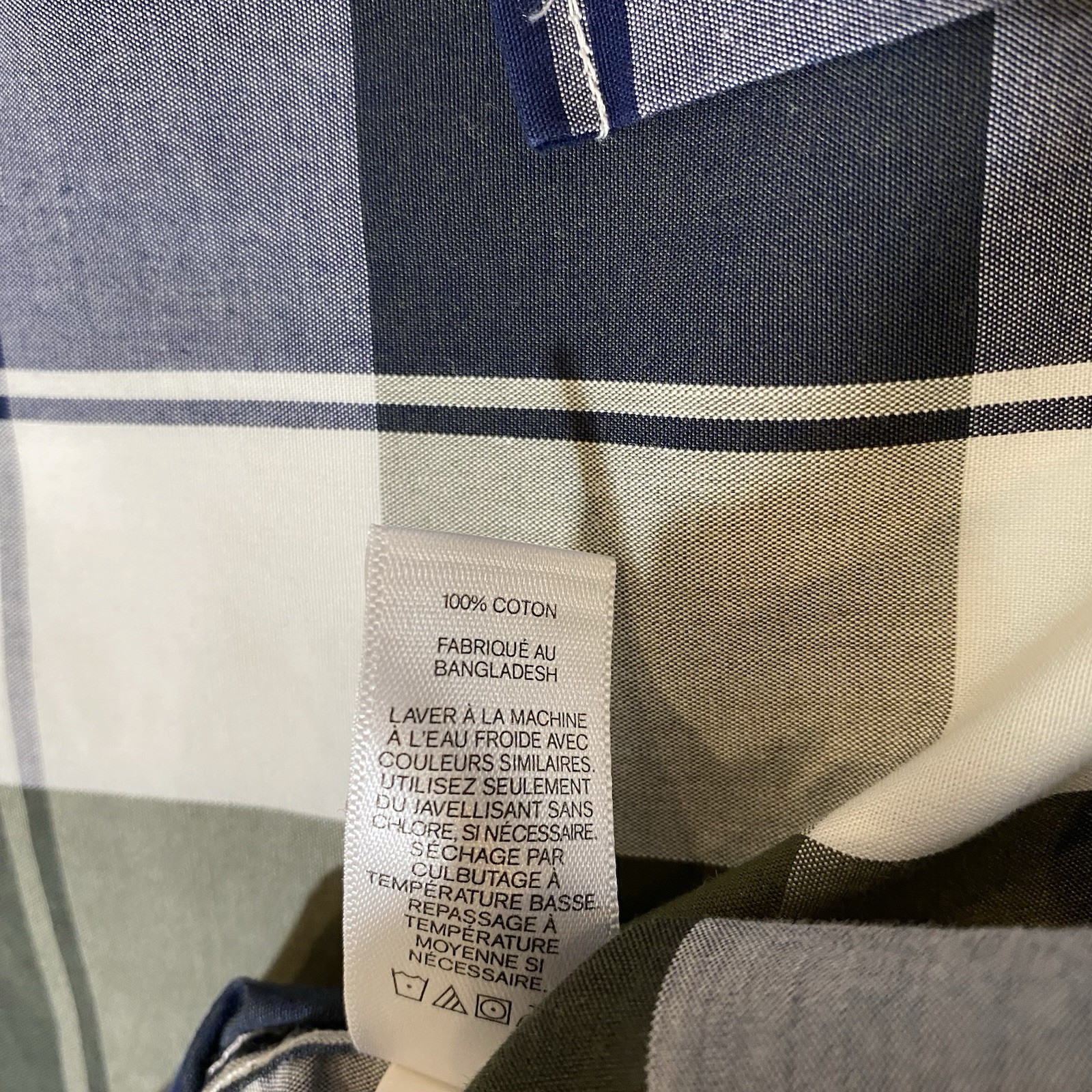 Express Modern Fit Men’s Plaid Long Sleeve Button-Down Cotton Shirt L