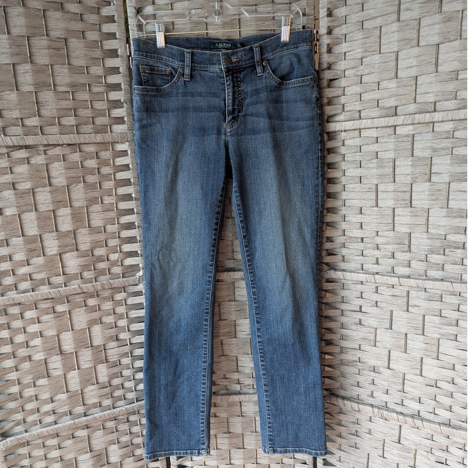 Lauren Ralph Lauren Jeans Classic Straight Leg Denim Womens Sz 6 Medium Wash