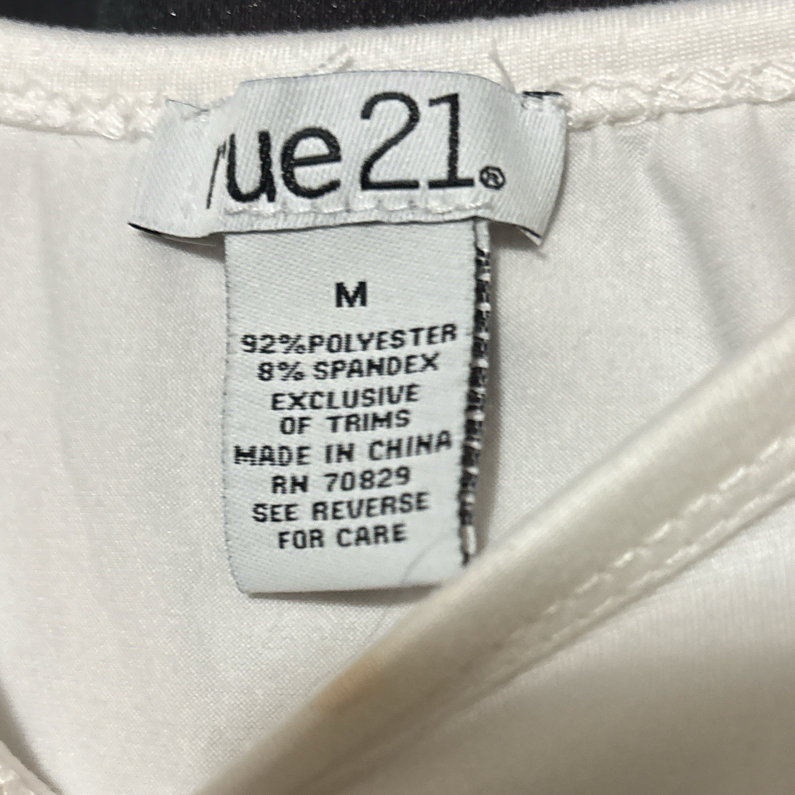 rue21 Women’s White Solid Knit Crew Neck Short Sleeve Basic T-Shirt M