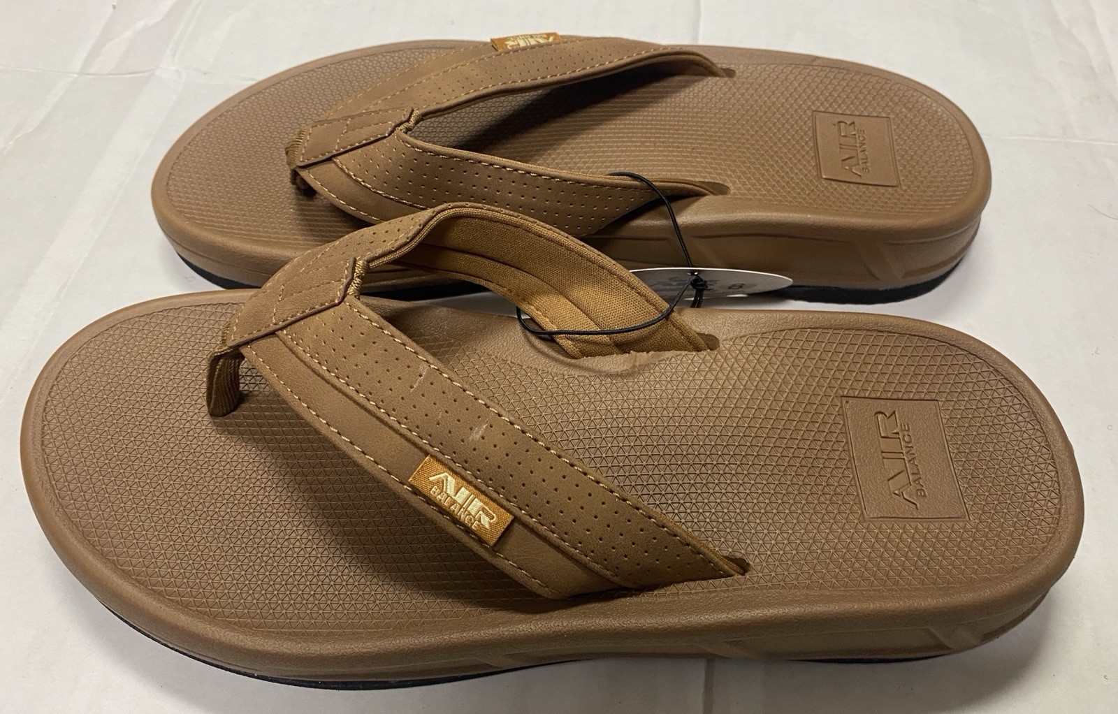Air Balance Comfort Brown Flip Flops Sandals Men’s Size 8 9 10 11 12 13 NEW