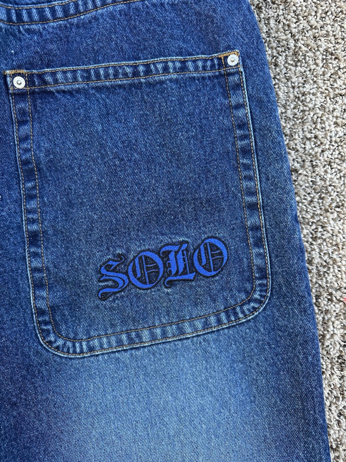Vintage SOLO Super Wide Leg Baggy Skater Jeans 36×30