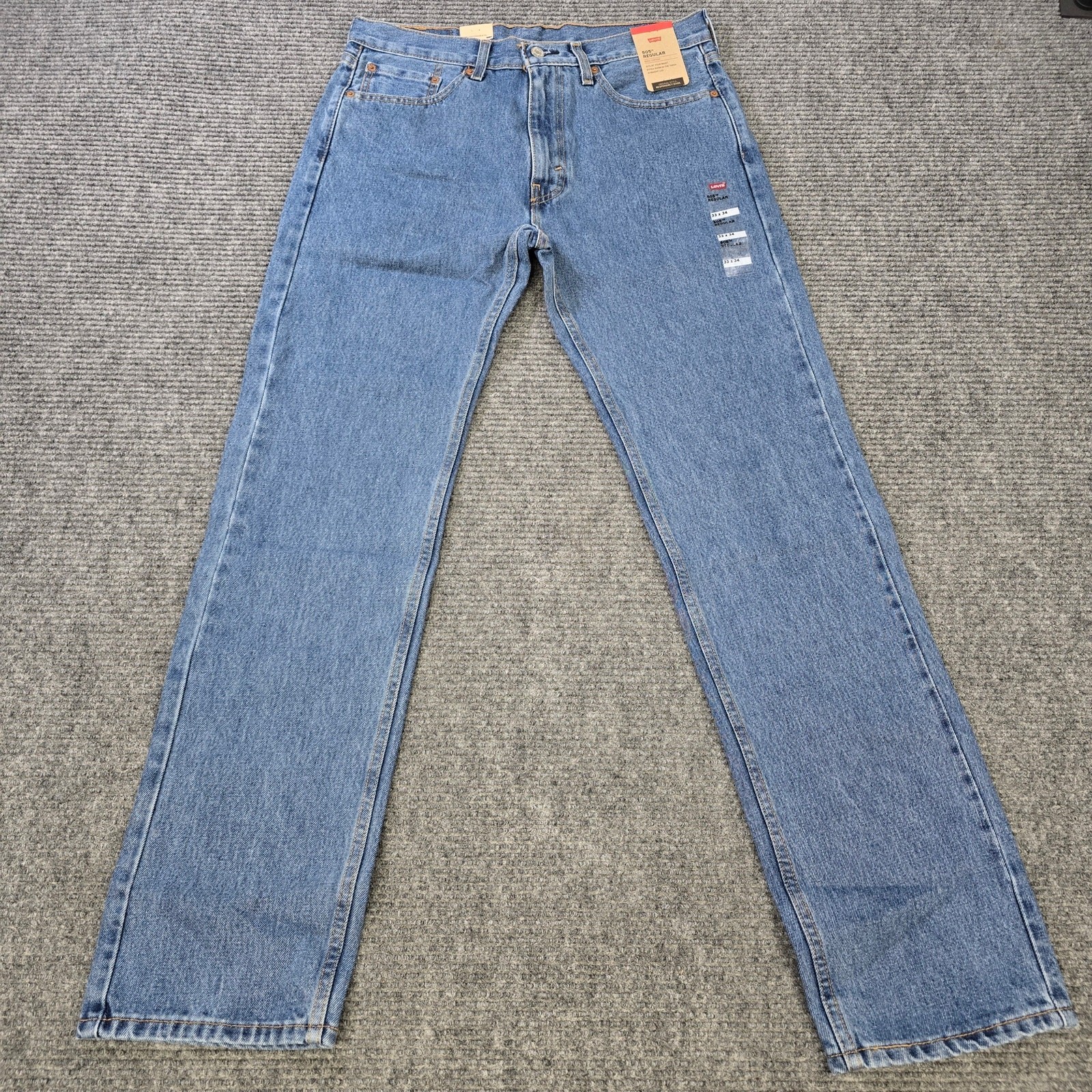 Levi’s 505 Jeans Men’s 33×34 Blue Regular Tall Straight Classic NWT
