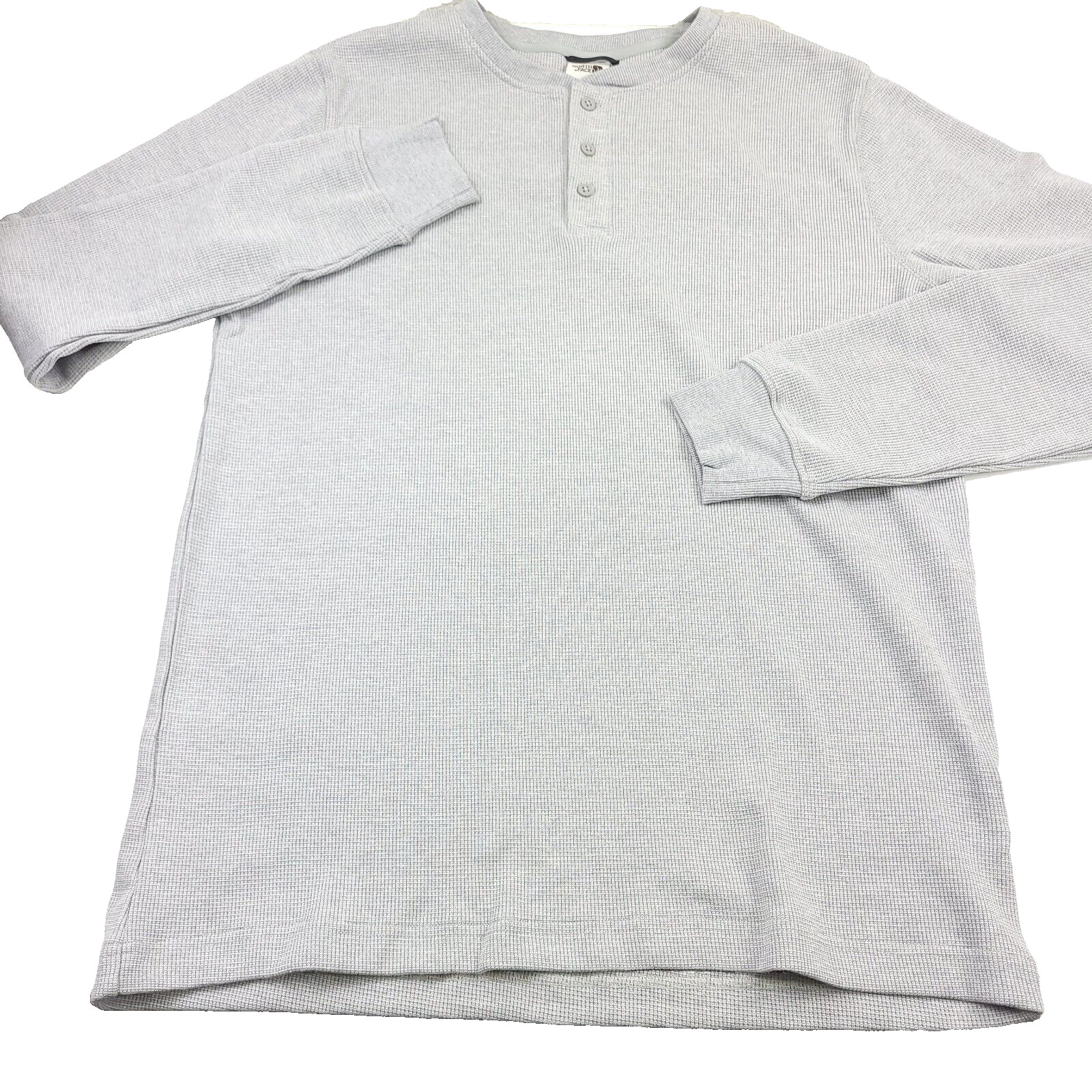 The North Face Terrain Waffle Henley in Meld Gray Heather Mens Size Large