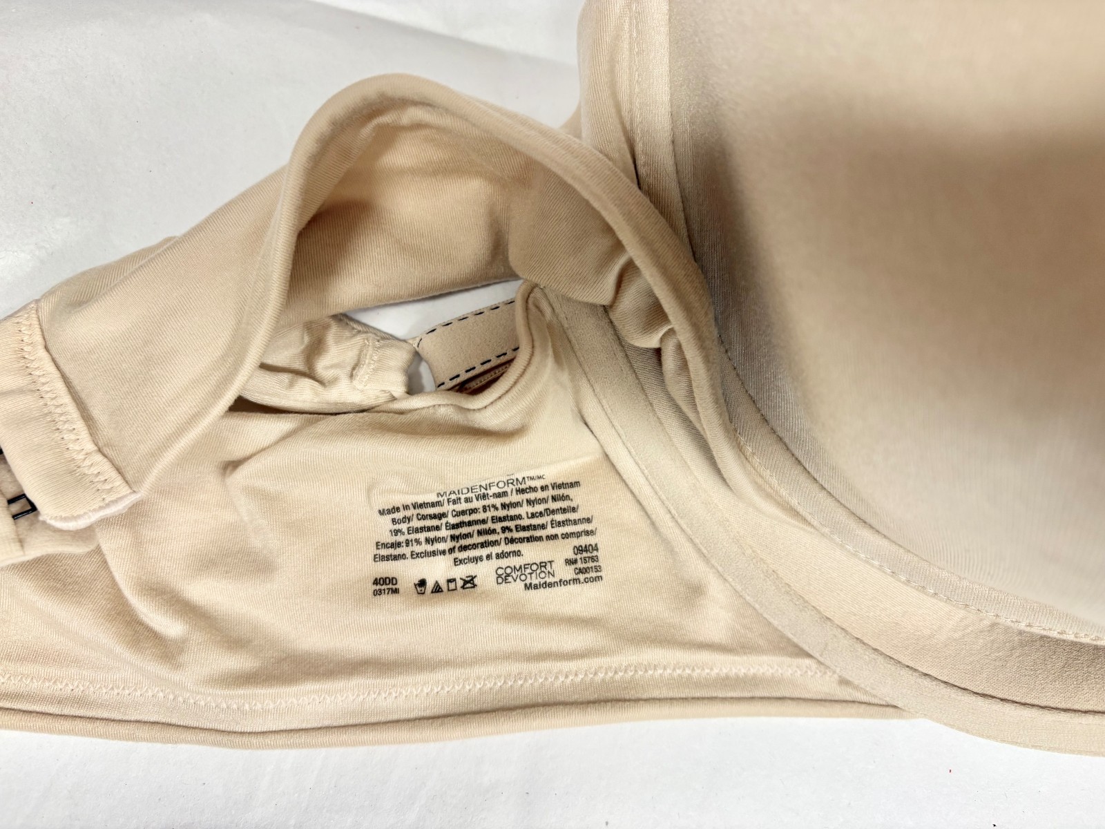 Maidenform Comfort Devotion bra 40DD NWOT