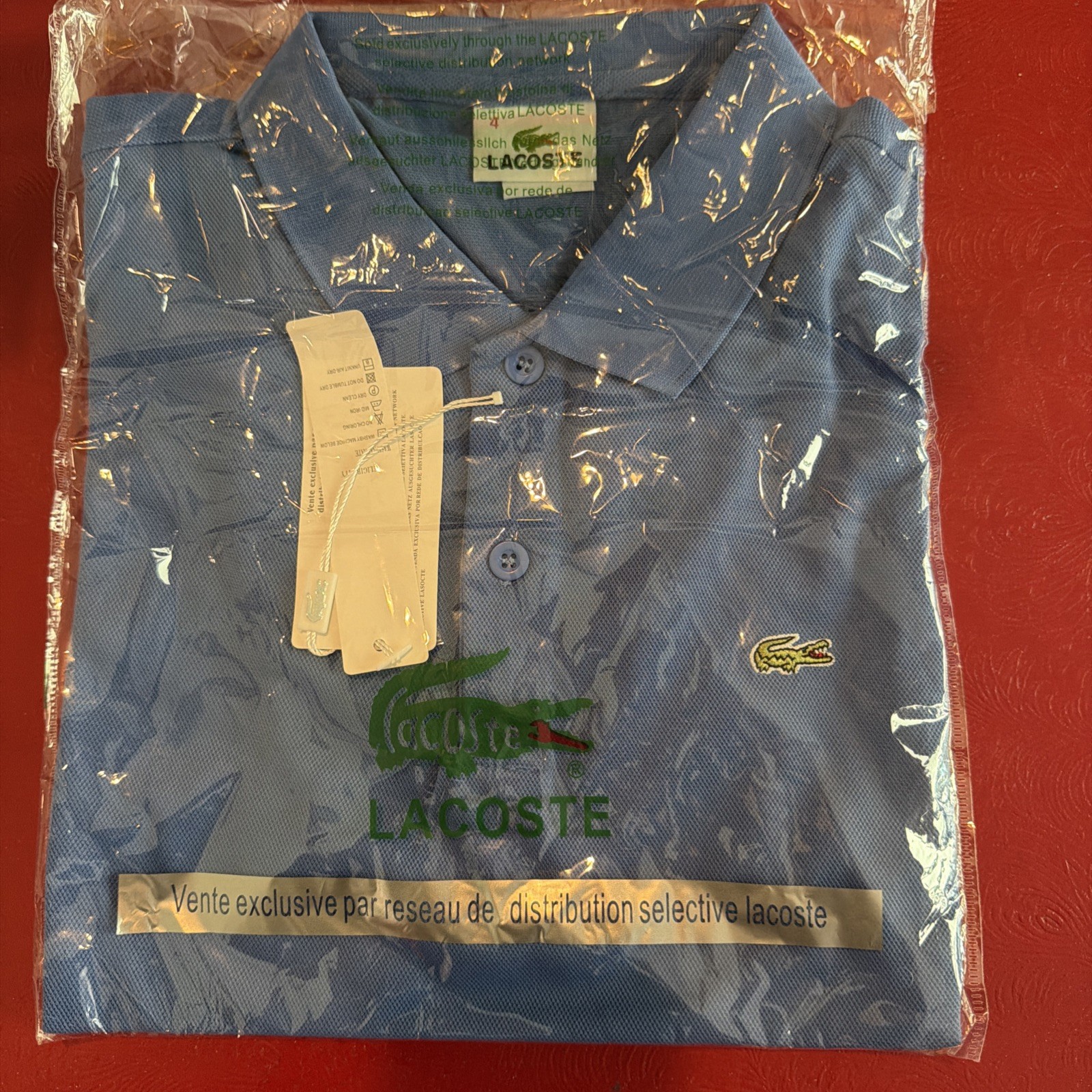 Lacoste Men’s Short Sleeve Cotton Logo Casual Polo Shirt Red