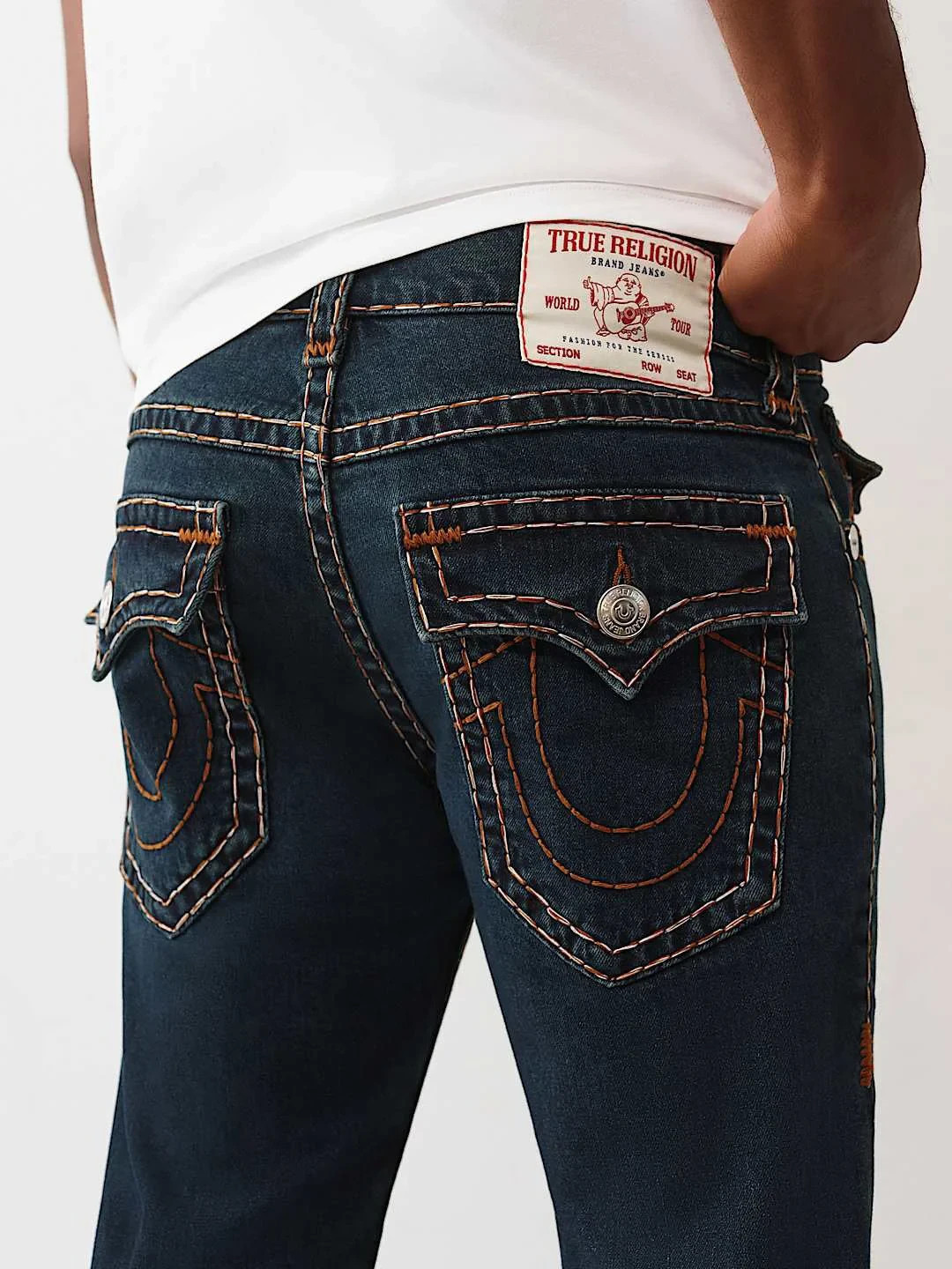 True Religion Men’s Rocco Relaxed Skinny Super T Jeans 32″ inseam – 109605