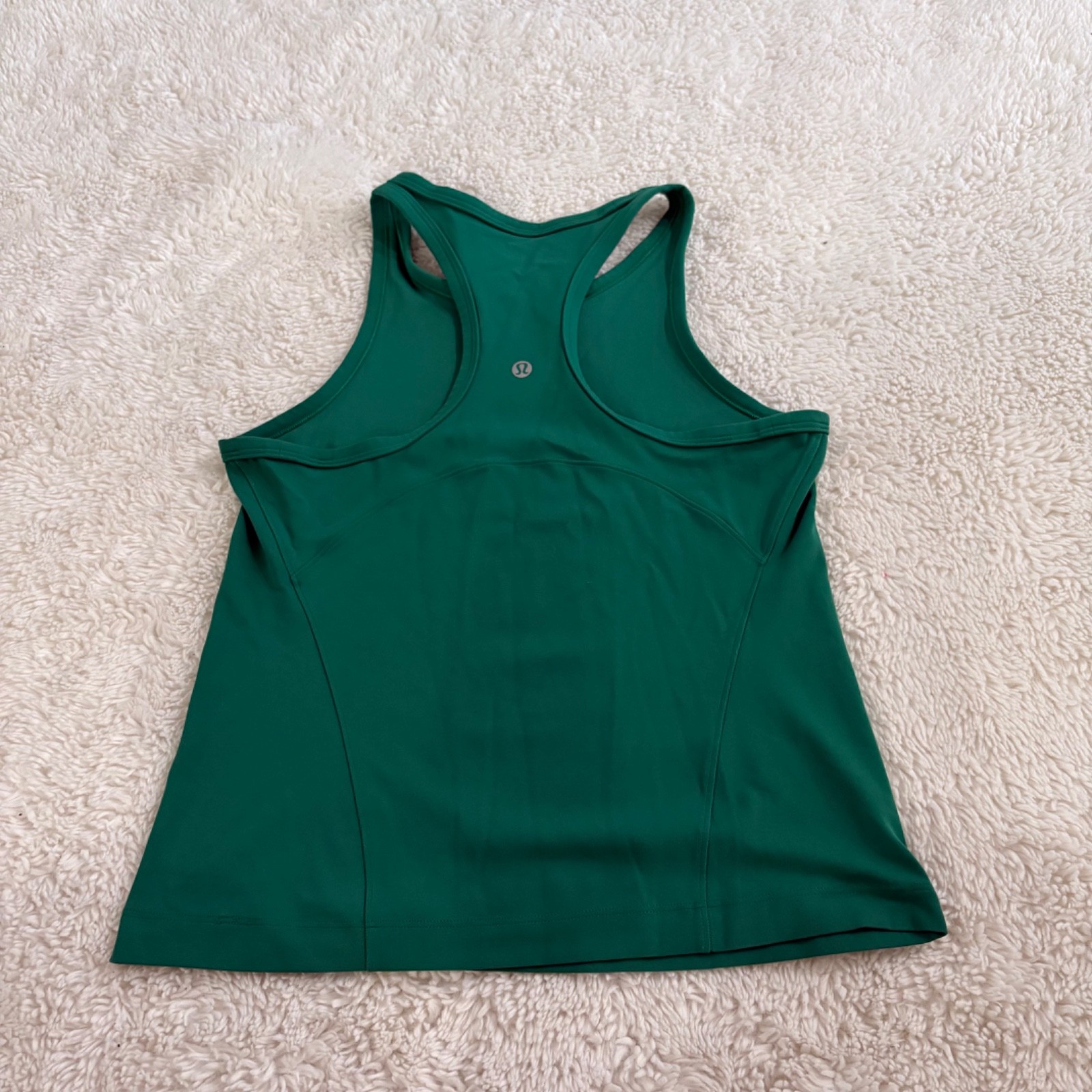 Lululemon Womens Align Waist Length Racerback Tank 10 Green Yoga Preppy Casual