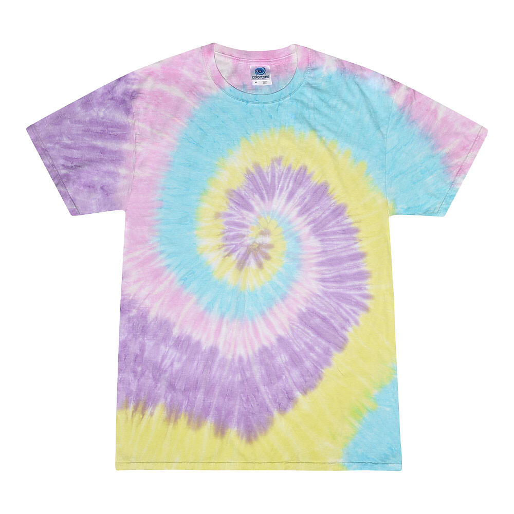 Tie Dye T-Shirts Multi-Color Adult XXX-Large 100% Cotton Colortone
