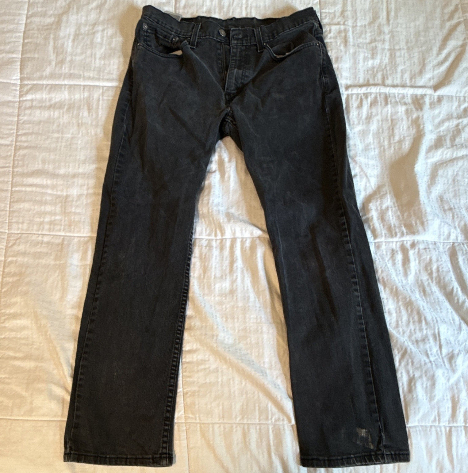 Levi’s Water Less Men’s Black Dark Wash Denim Jeans Slim Fit Low Rise 32×30