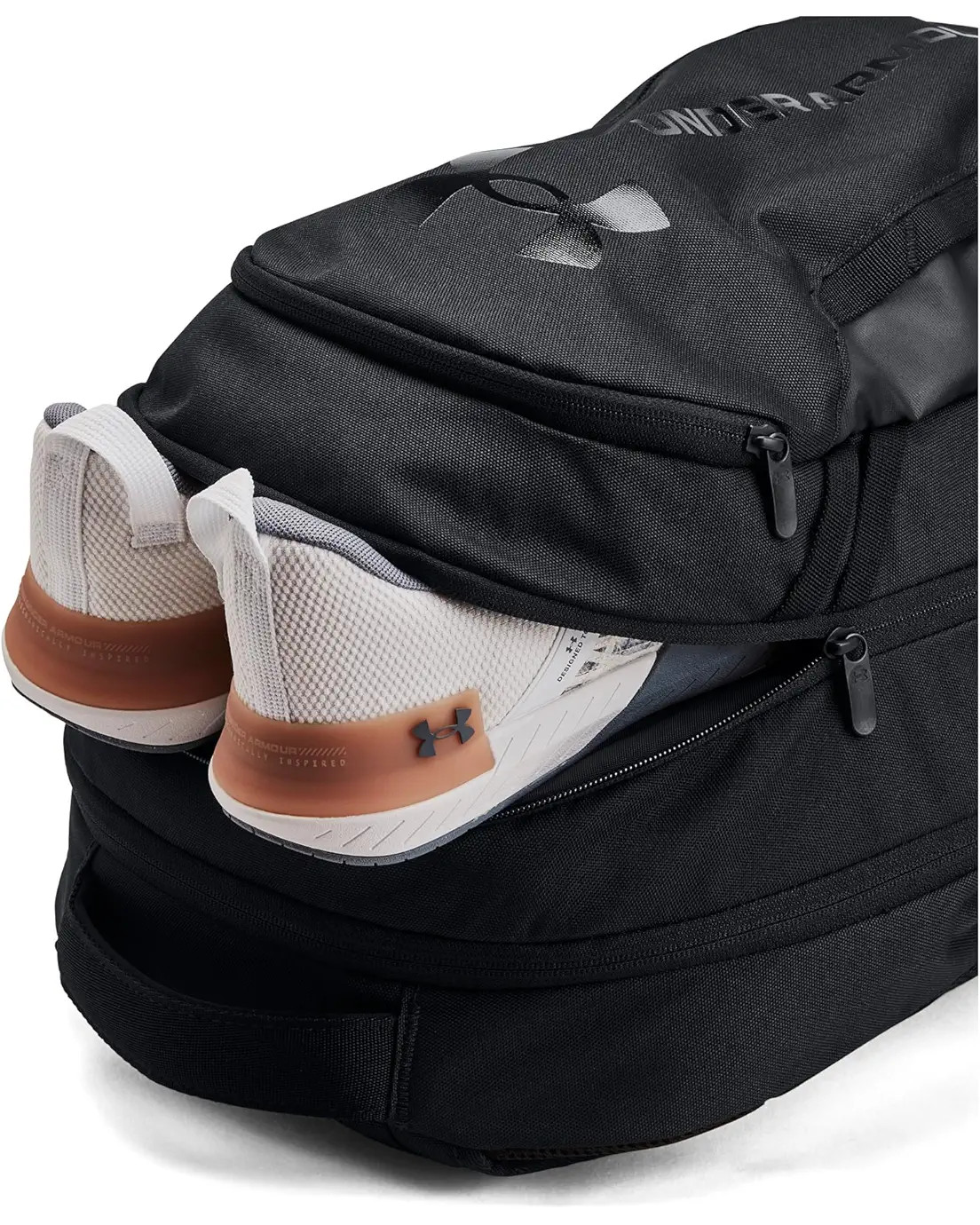 Under Armour UA Hustle 6.0 Unisex OSFM 16″ Laptop Backpack, Black/Black/Black