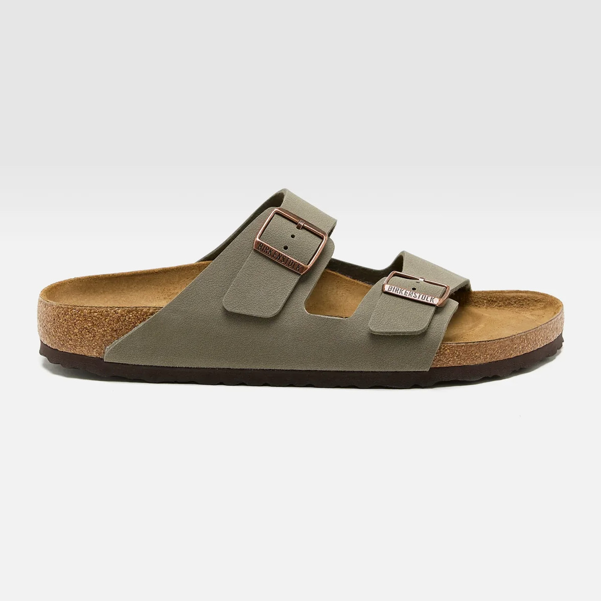 Birkenstock Arizona Birkibuc Two-Strap Men’s Regular Sandals Mocha/Stone
