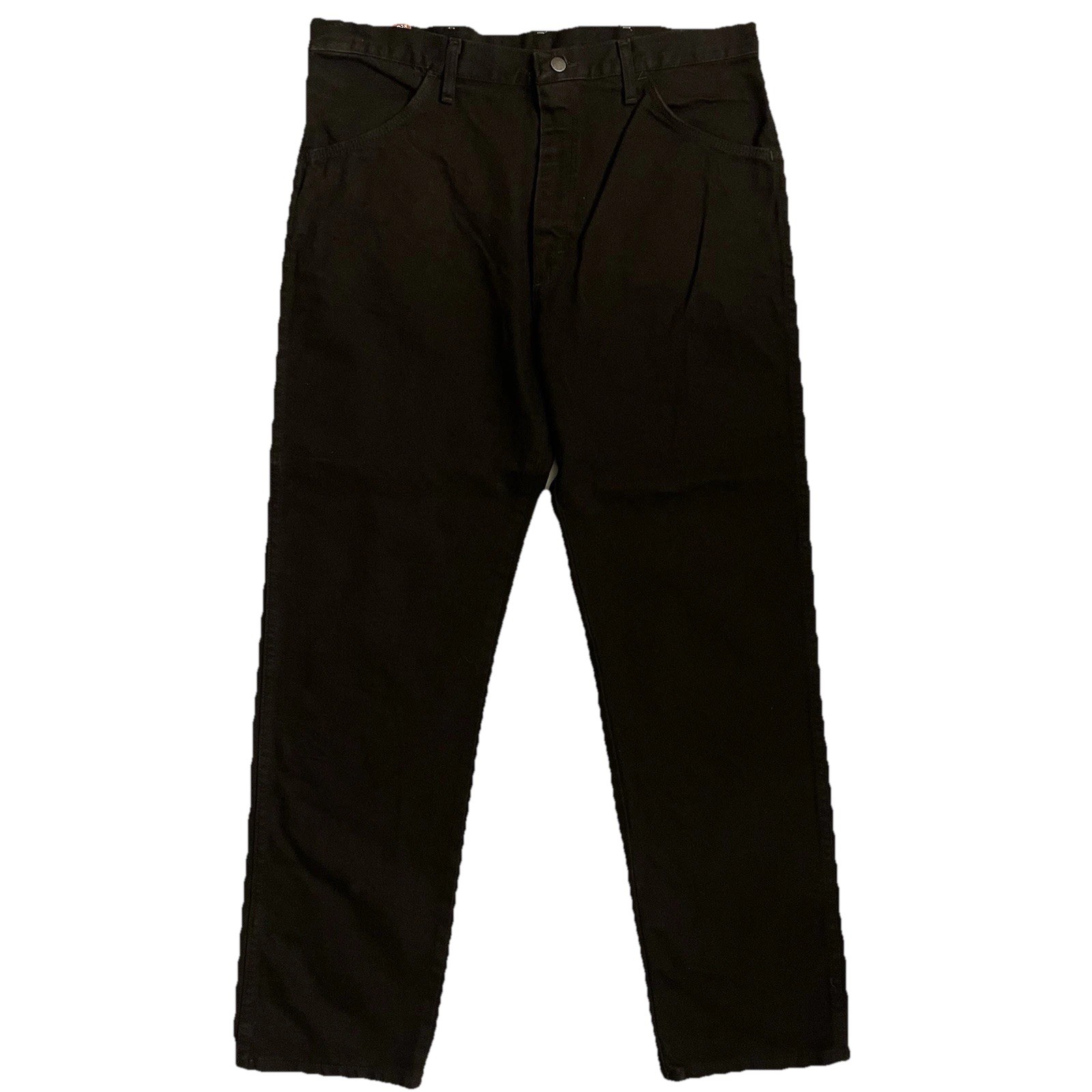 VTG Rustler By Wrangler Black Denim Jeans Regular Fit Straight Leg 38×32 NWT