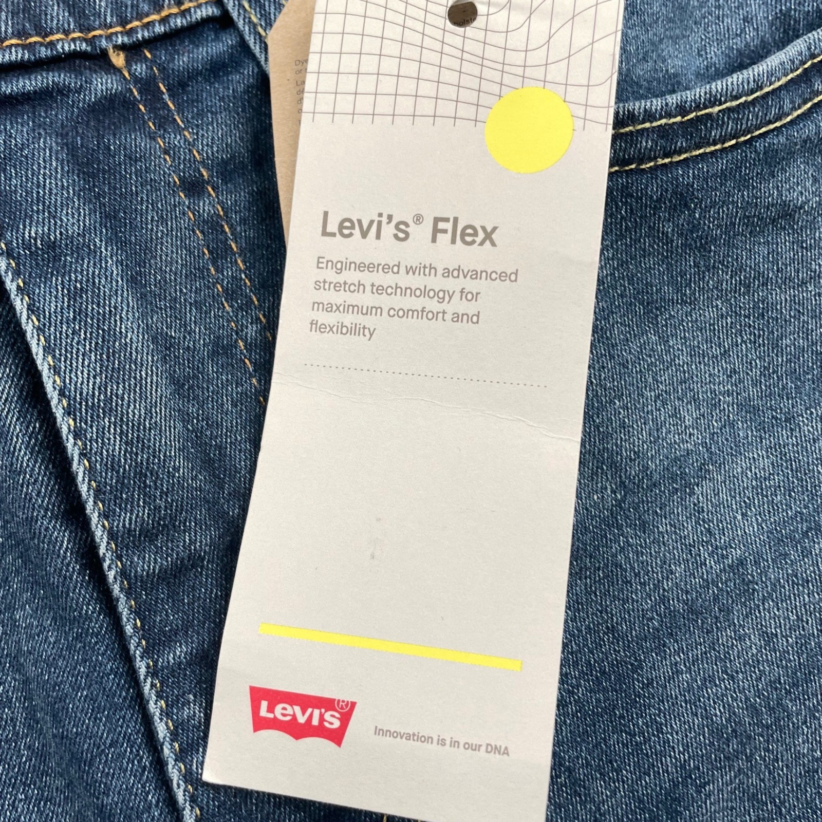 New Levis 502 Jeans Men 31×30 Regular Fit Blue Dark Wash Flex Stretch NWT
