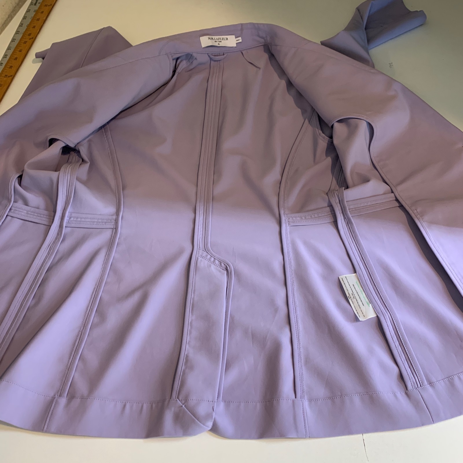 M.M.Lafleur Blazer Womens 10 Orchid Moreland Travel Machine Wash Pockets Jacket