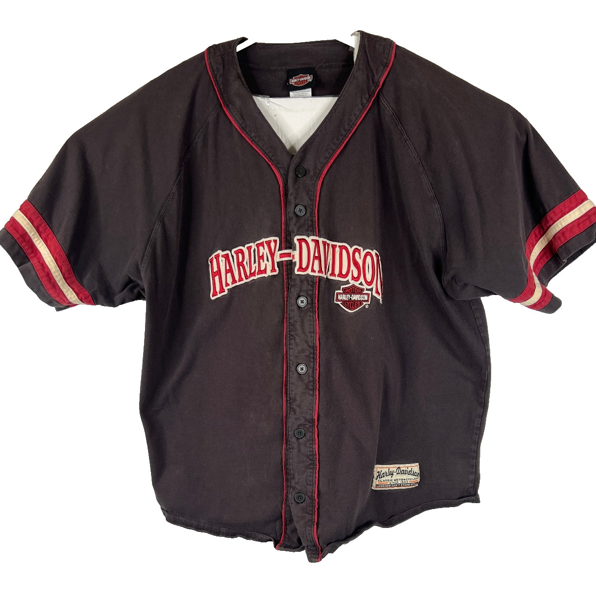 Vintage Harley Davidson Baseball Jersey Style Shirt Men’s Size XL Carson City NV