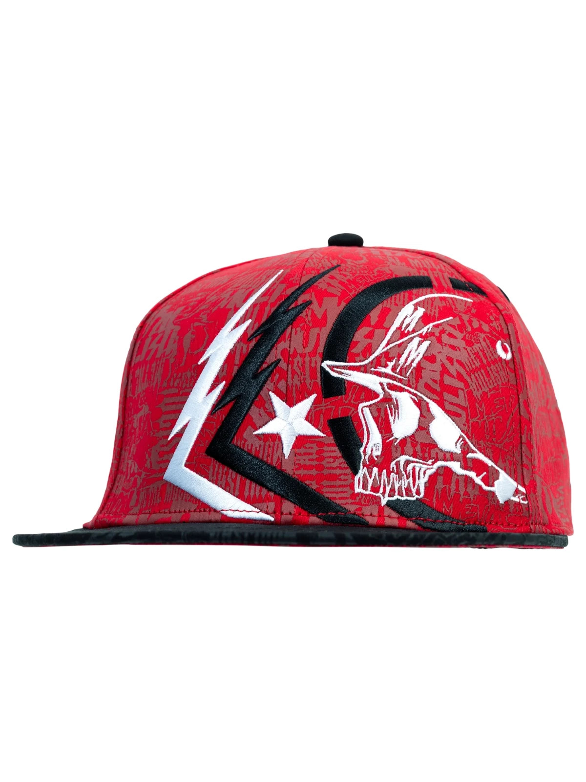 Metal Mulisha Men’s Ghost 3 Flex Hat Motocross Skull and Helmet FMX Baseball Cap