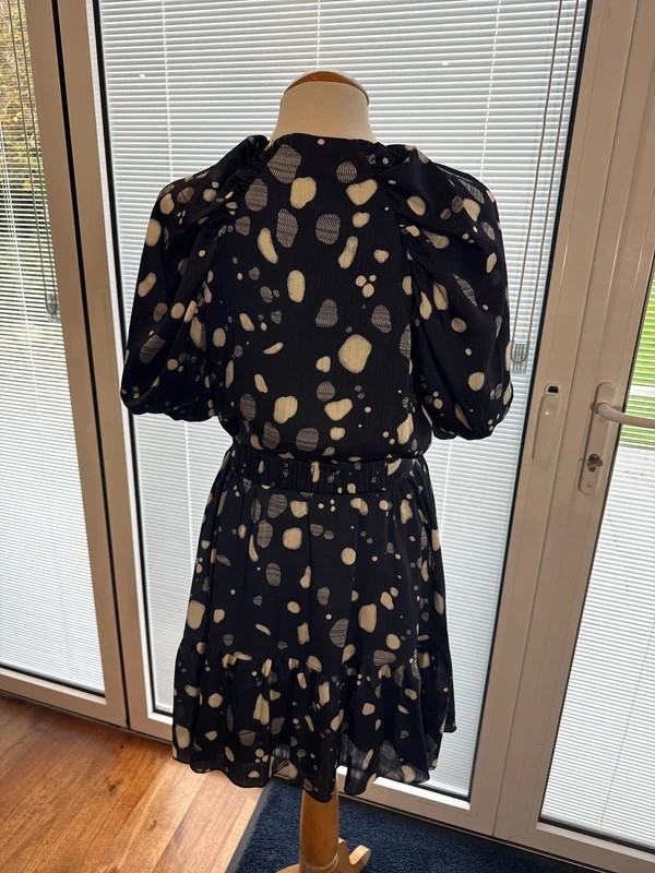 Ted Baker navy and white spotted dress size 3, (12/Medium)