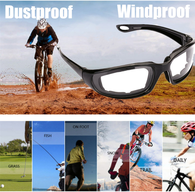 3 Pairs Chopper Motorcycle Padded Foam Wind Resistant Riding Glasses Sunglasses