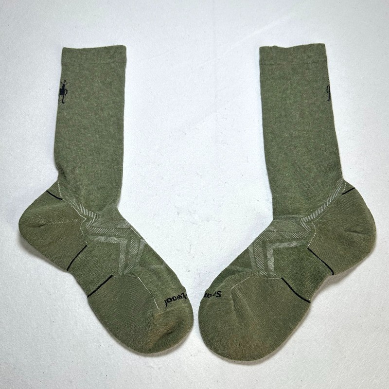 Smartwool 2 Pack Men’s Run Targeted Cushion Crew Sock Merino wool Size L Green