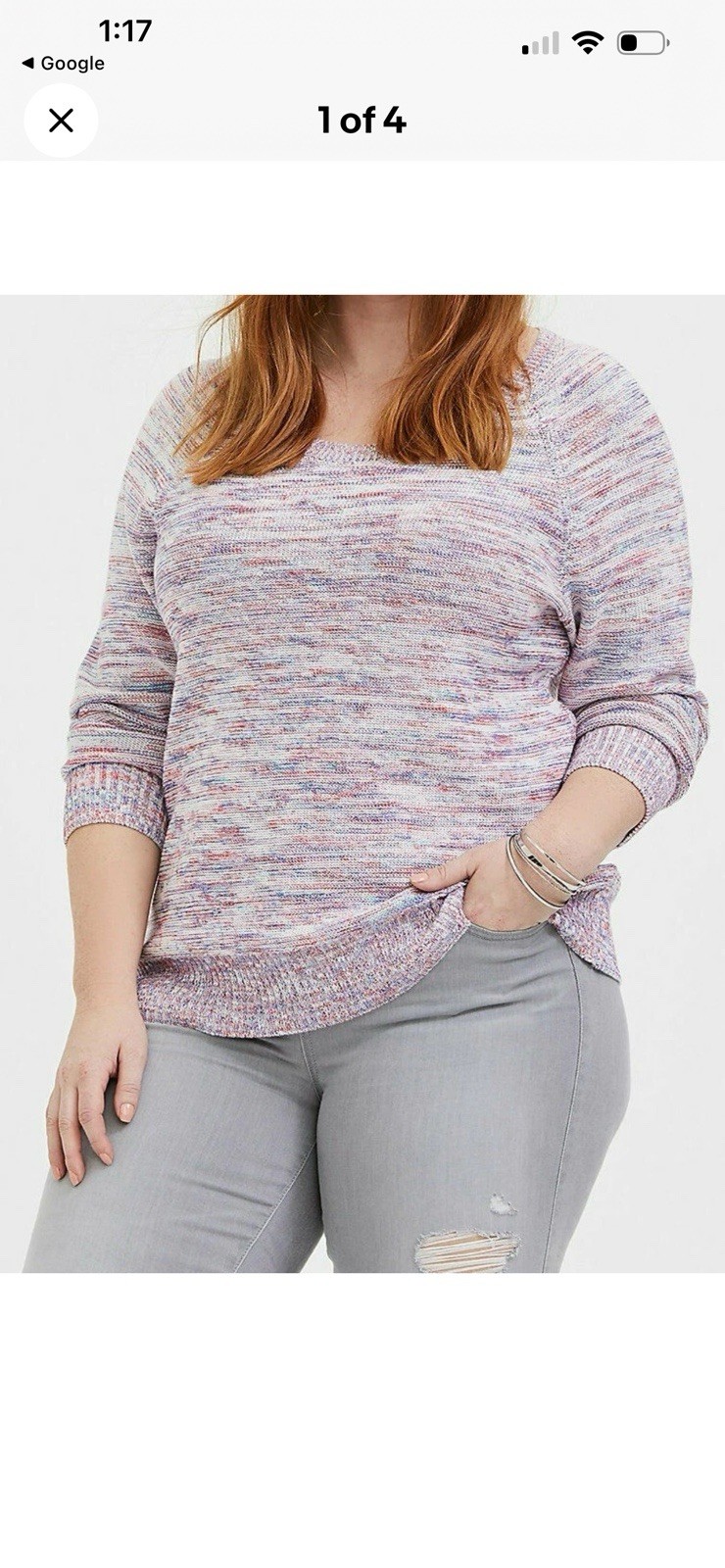 WMNS sz 2 Torrid Confetti Yarn Pullover Sweater Purple 2x XXL 18/20 18 20