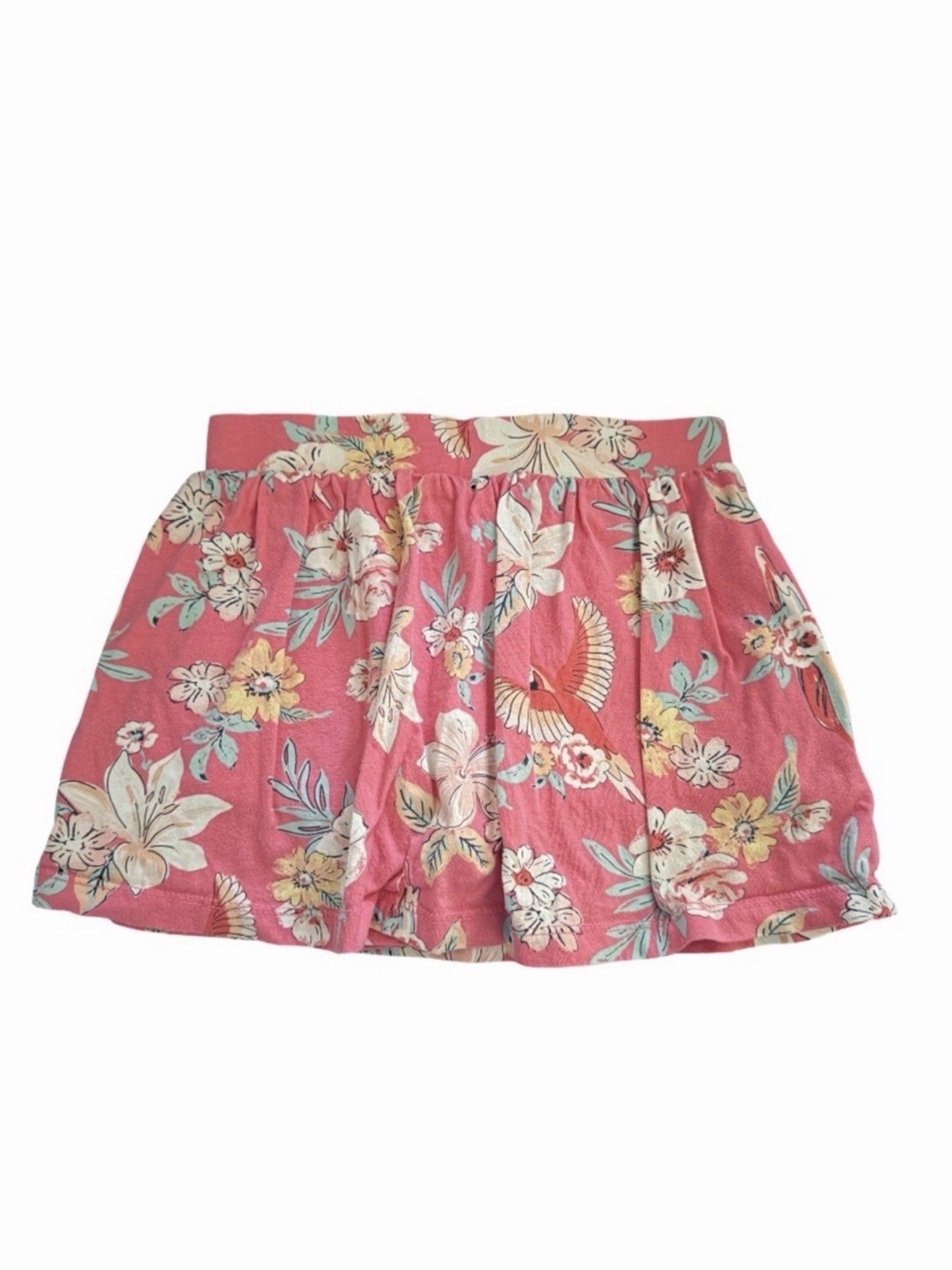 OshKosh B’gosh Coral Floral & Bird Drawstring Skort 5T