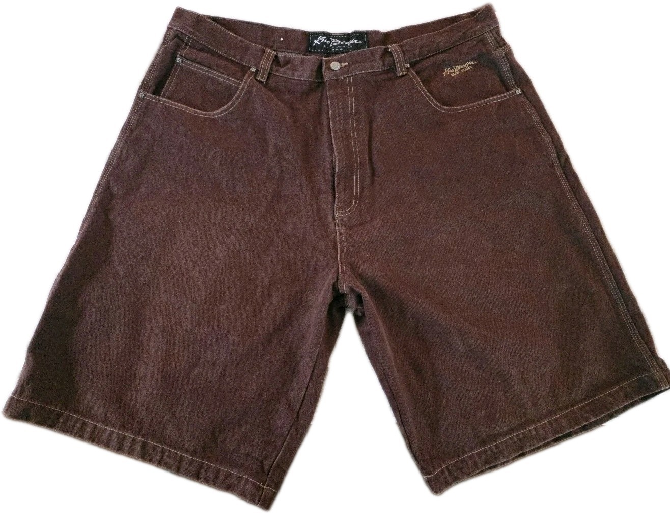 VTG KNO Betta Blue Jeans USA Shorts Y2K Denim 100% Cotton Brown Men’s Size 44