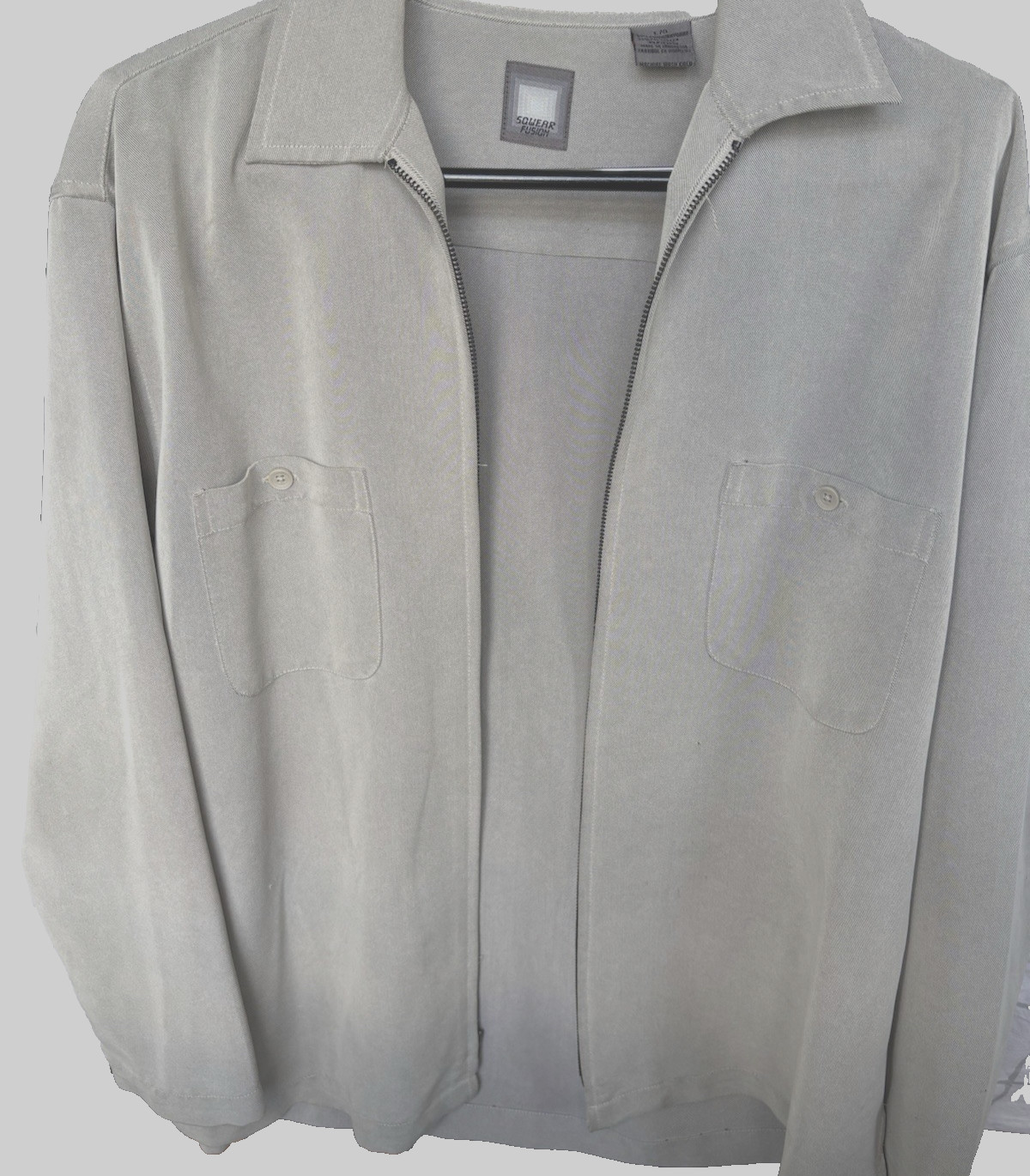 Sqwear Fusion Light Beige Jacket Men’s L/G Solid Machine Wash Cold