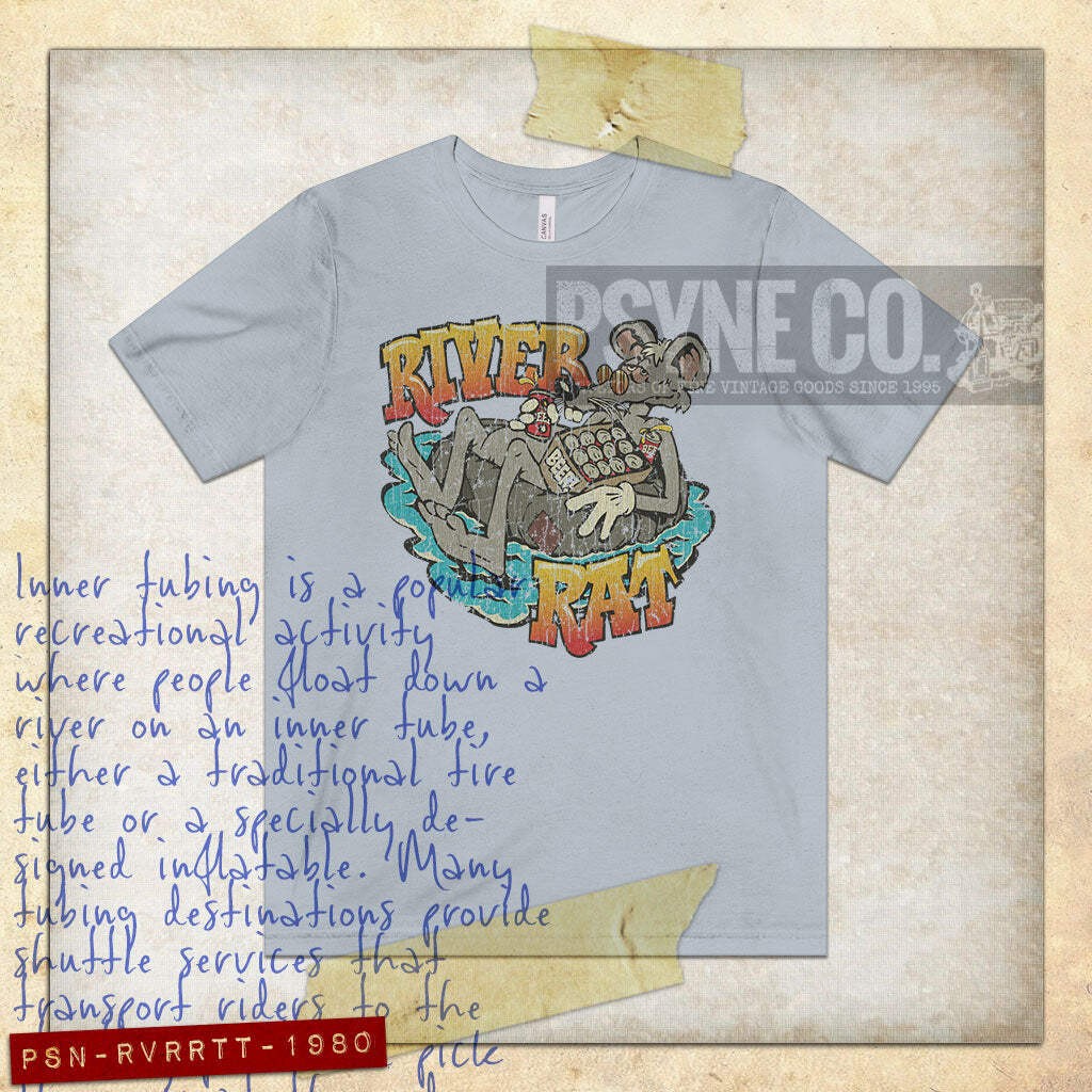 River Rat Tubing 1980 Vintage Men’s T-Shirt