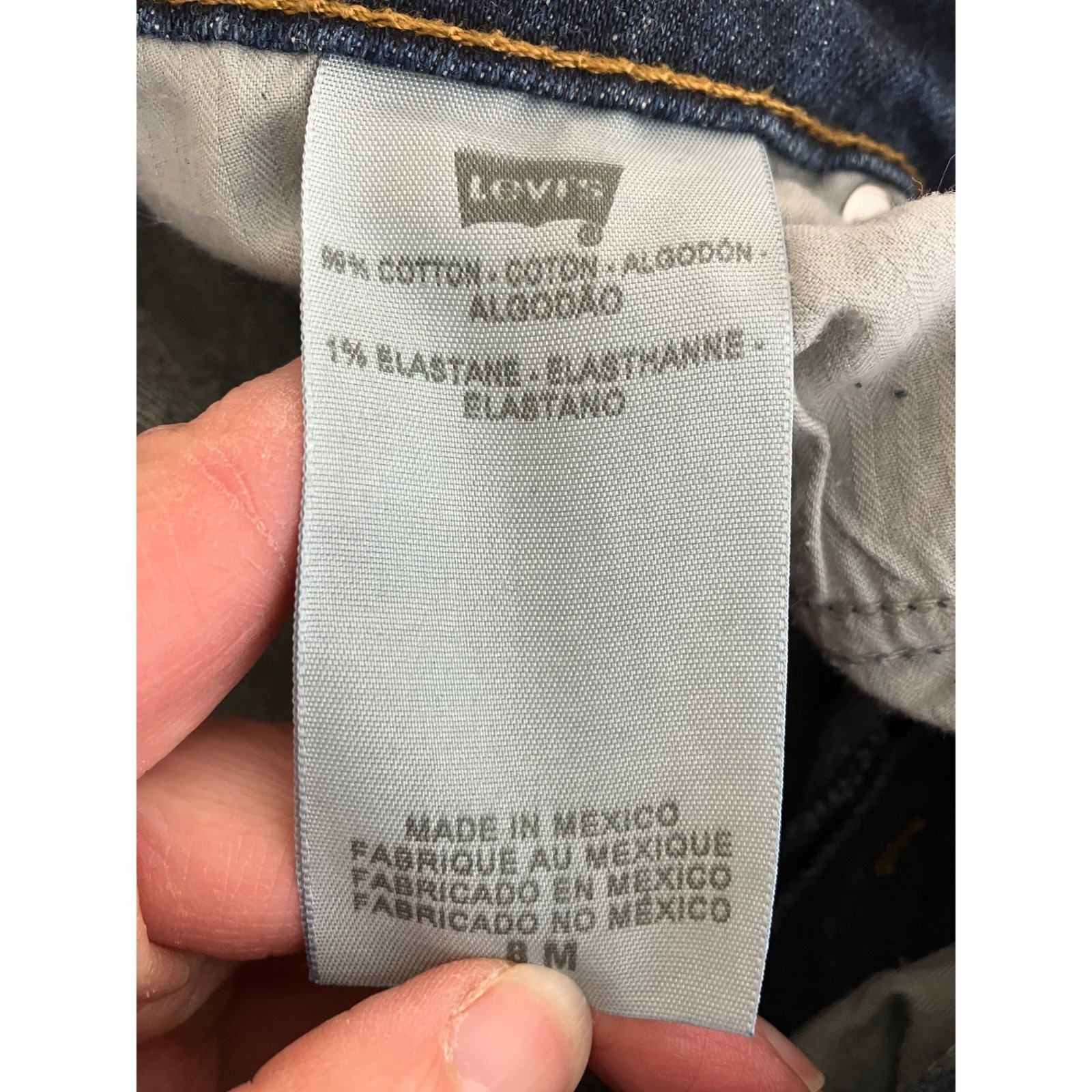 Levi’s Slight Curve Classic Straight Leg Denim Jean Blue Women’s Size 8 Midrise