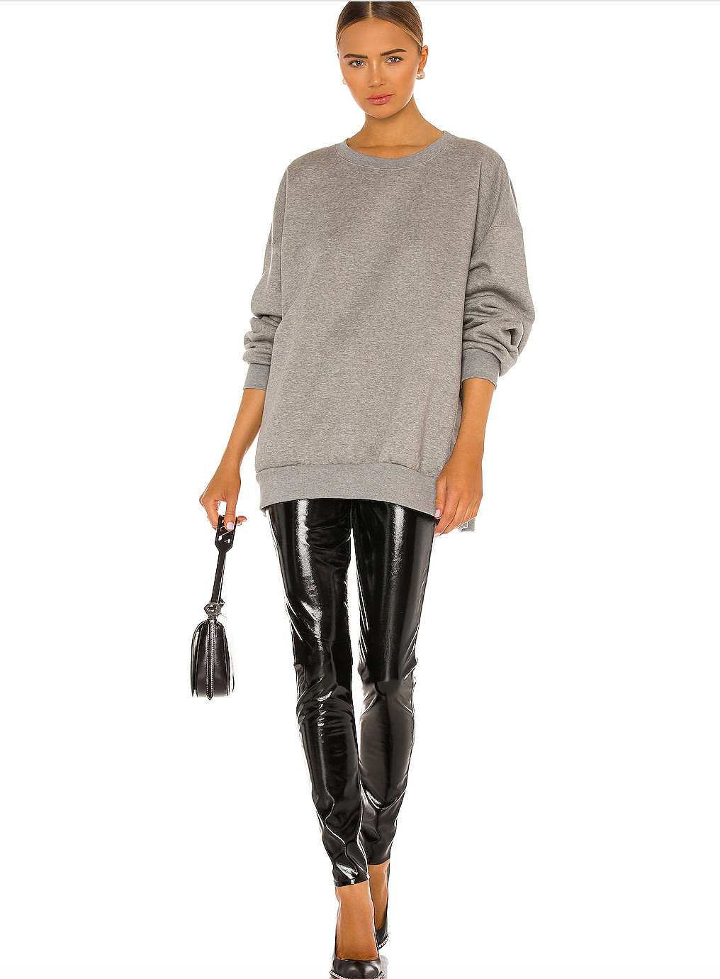 NWT $325 Rag & Bone Nina Vinyl Skinny Pull-On Pant in Black sz XS