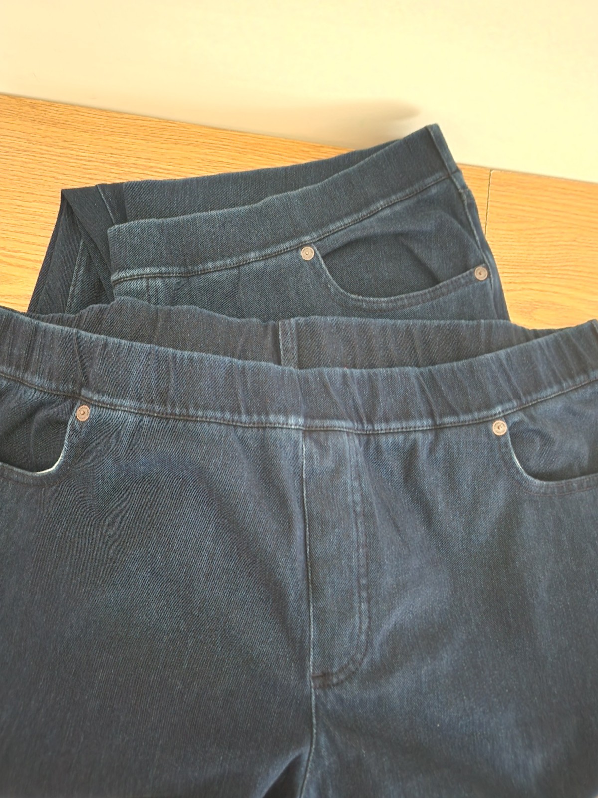 Lands’ End Starfish pull on Jeans 2X Plus Dark Indigo Wash Elastic Waist