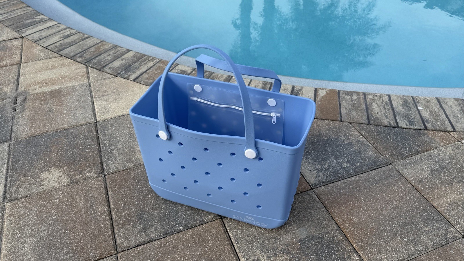 EVA Rubber Beach Tote Bag Waterproof Pool Bag Lightweight Large Travel Bag