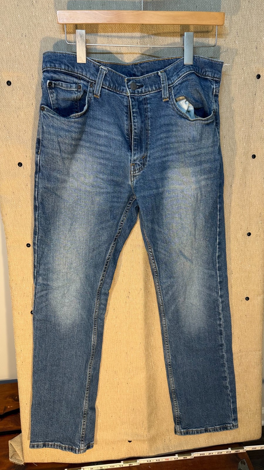 Levis 513 Jeans Mens 33×30 Slim Straight Medium Wash Denim Blue