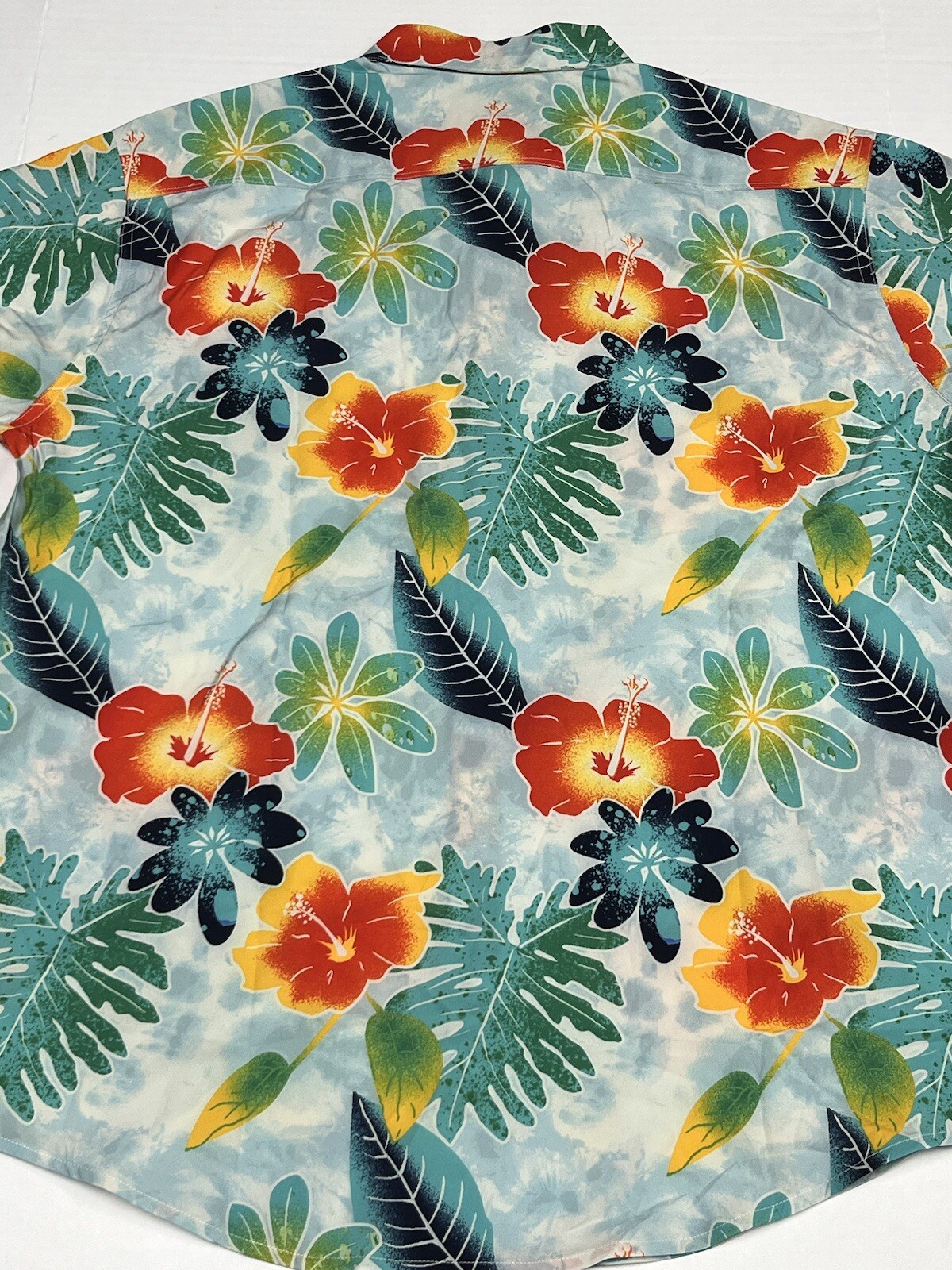Joe Marlin Button Up Hawaiian Shirt Men Large Vibrant Floral Wicking Fishing NWT