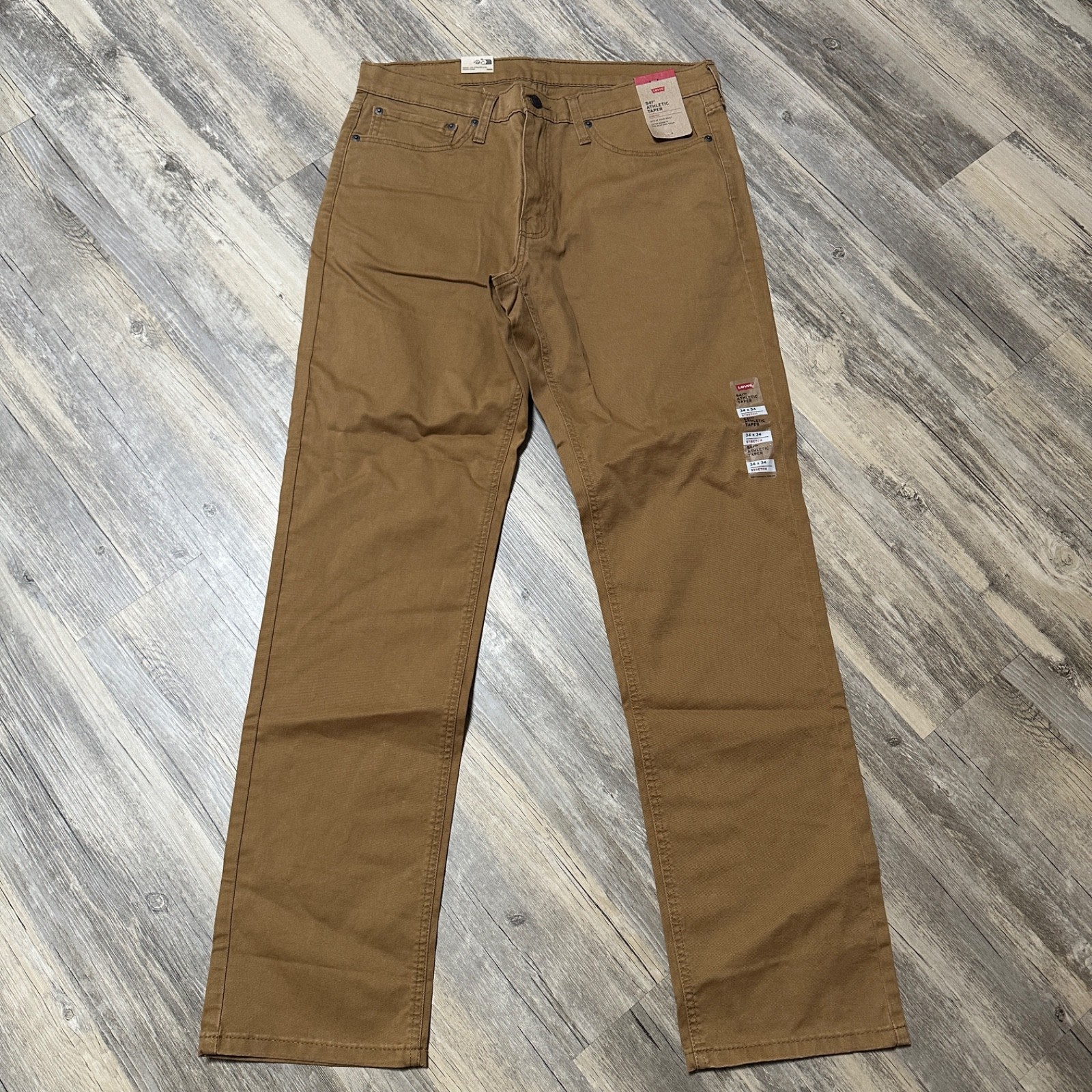 NWT Levi’s 541 Athletic Taper Jeans Men’s 34×34 Caraway Brown Stretch Pants