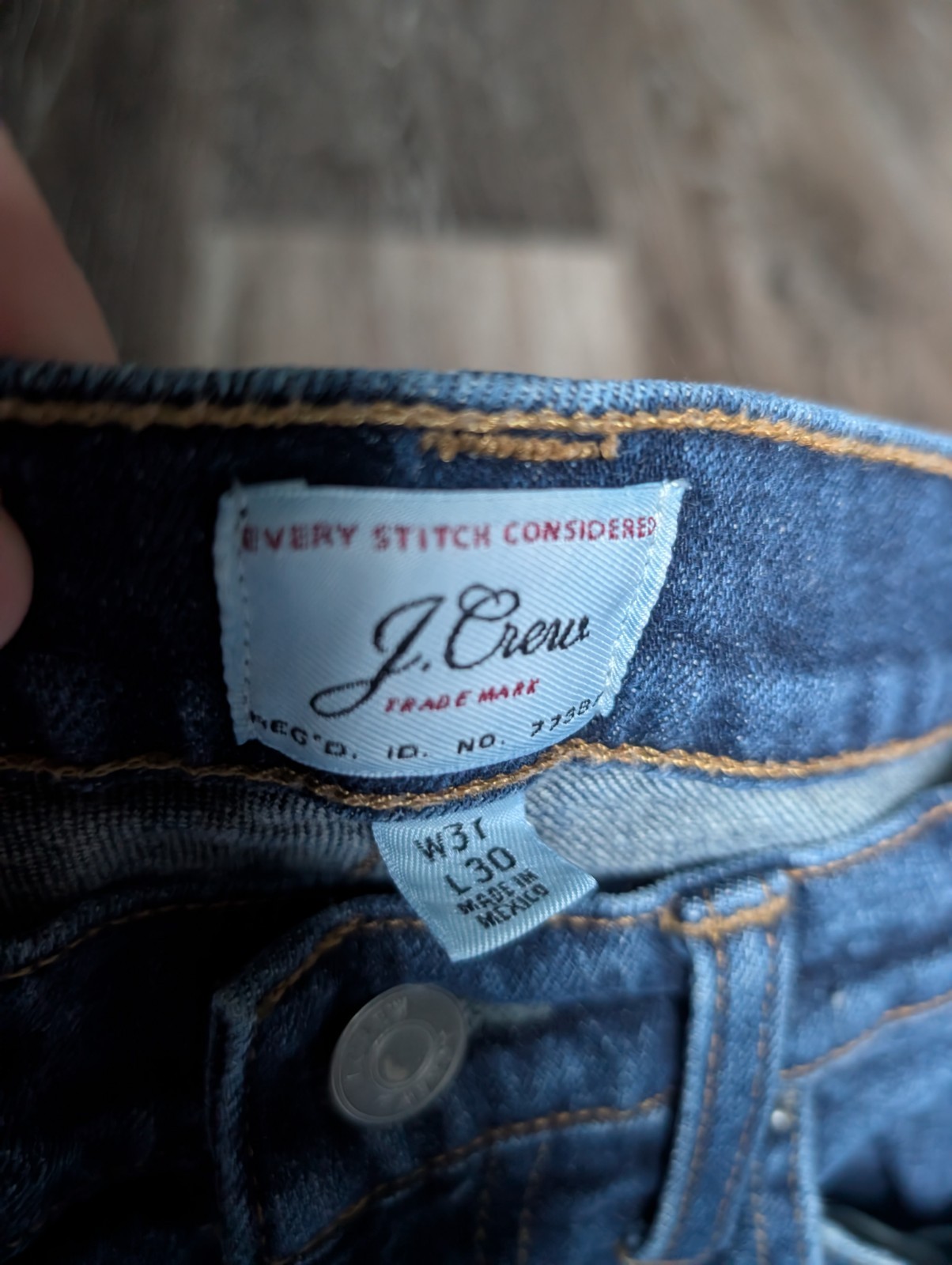 J. Crew Mens 484 Slim Jeans Size 31×30 Blue Dark Wash Stretch Denim Preppy