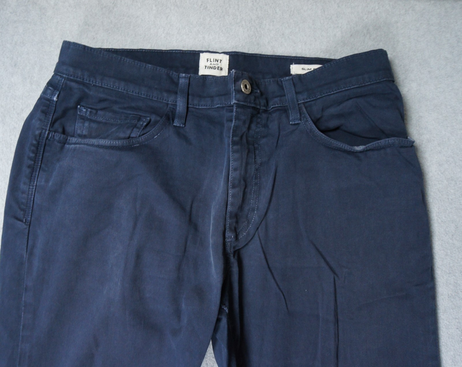 Flint and Tinder Pants Mens 32×30 Blue Chino Slim Fit Stretch Casual Adult 365