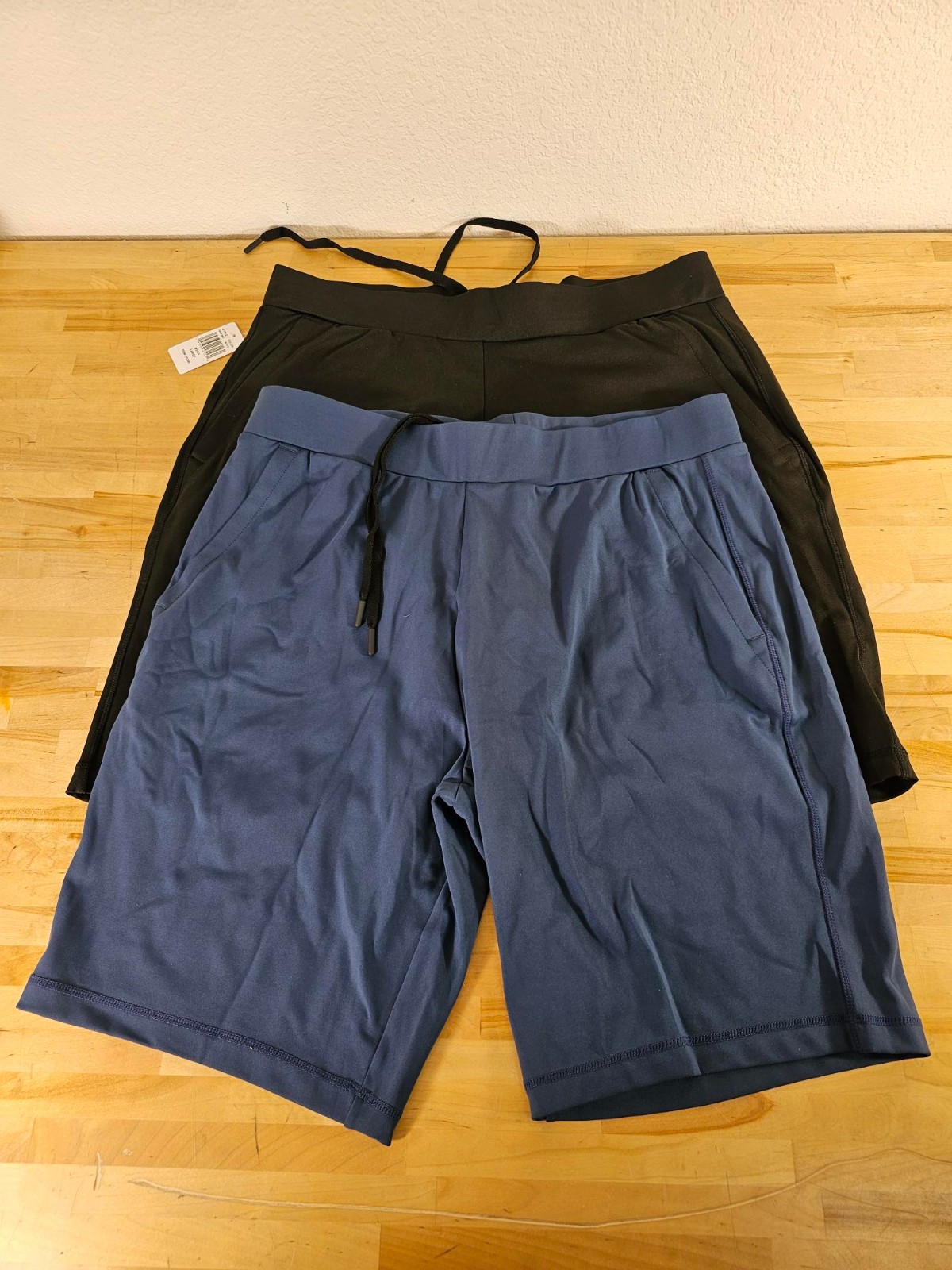 L / LARGE – BLUE / BLACK – Men’s 2-Pack 32 Degrees Cool Performance Shorts